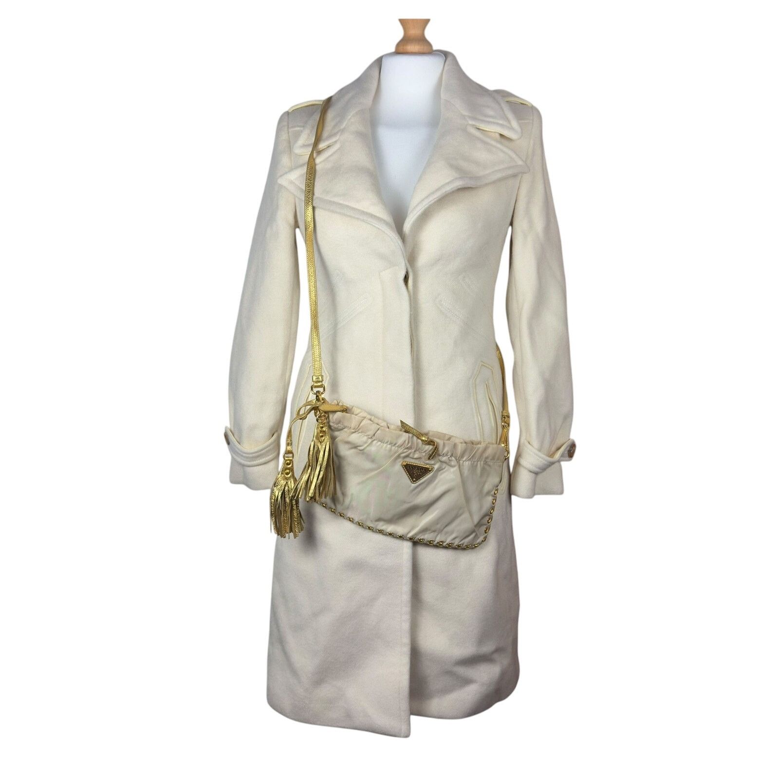 Versace Versace Beige Wool Trench Coat 38 Size XS / US 0-2 / IT 36-38 - 2 Thumbnail