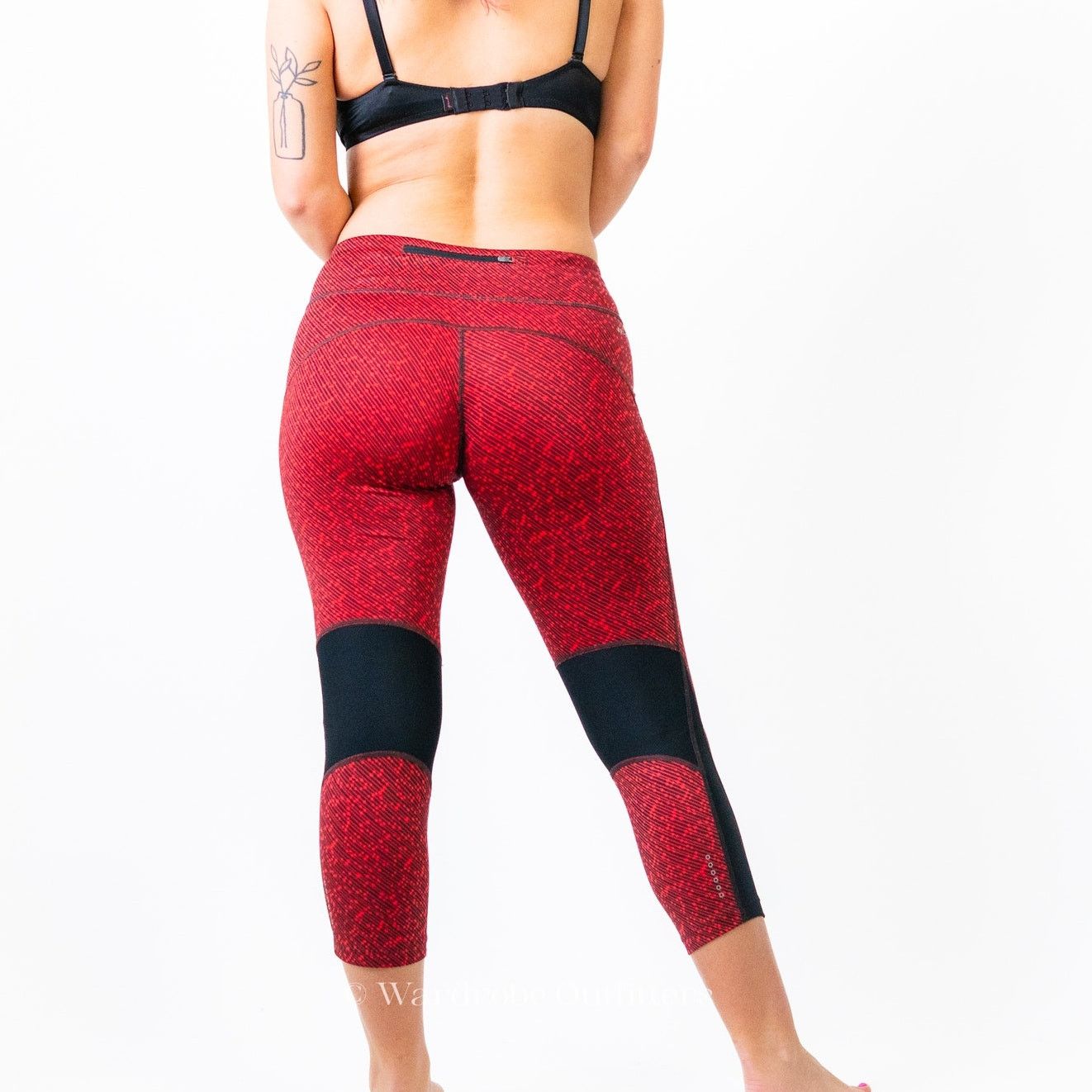 Nike NIKE PRO Dri-Fit Red x Black Spandex Lycra Leggings Size 28" / US 6 / IT 42 - 5 Thumbnail