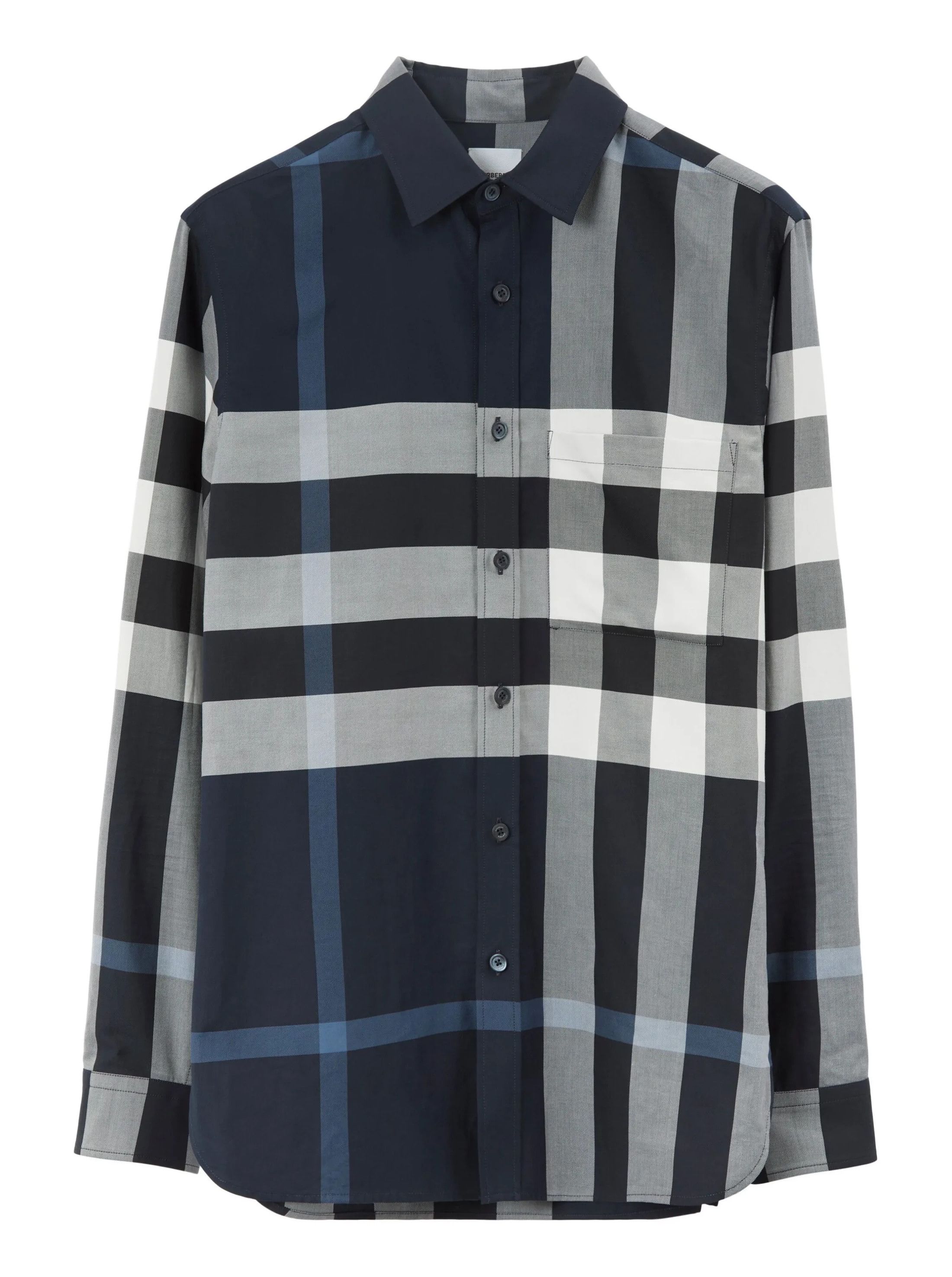 Burberry BURBERRY navy blue slim fit classic check cotton shirt M Size US M / EU 48-50 / 2 - 1 Thumbnail