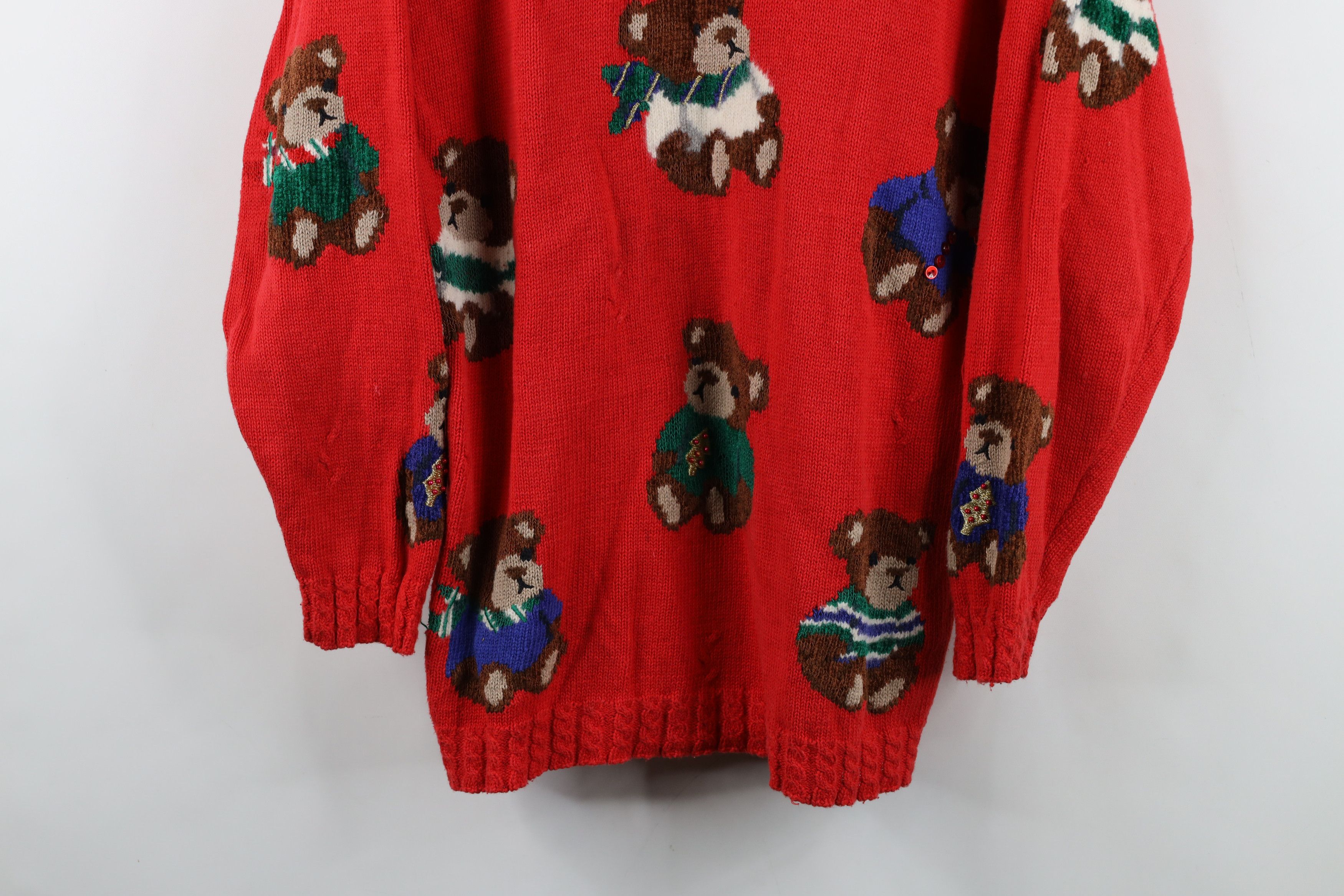 Vintage Vintage 90s Streetwear Christmas Bear Sweater Size S / US 4 / IT 40 - 3 Thumbnail