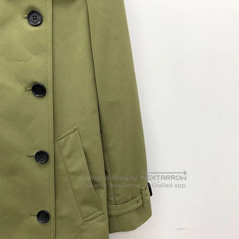 Burberry Green Trench Coat with Belt.