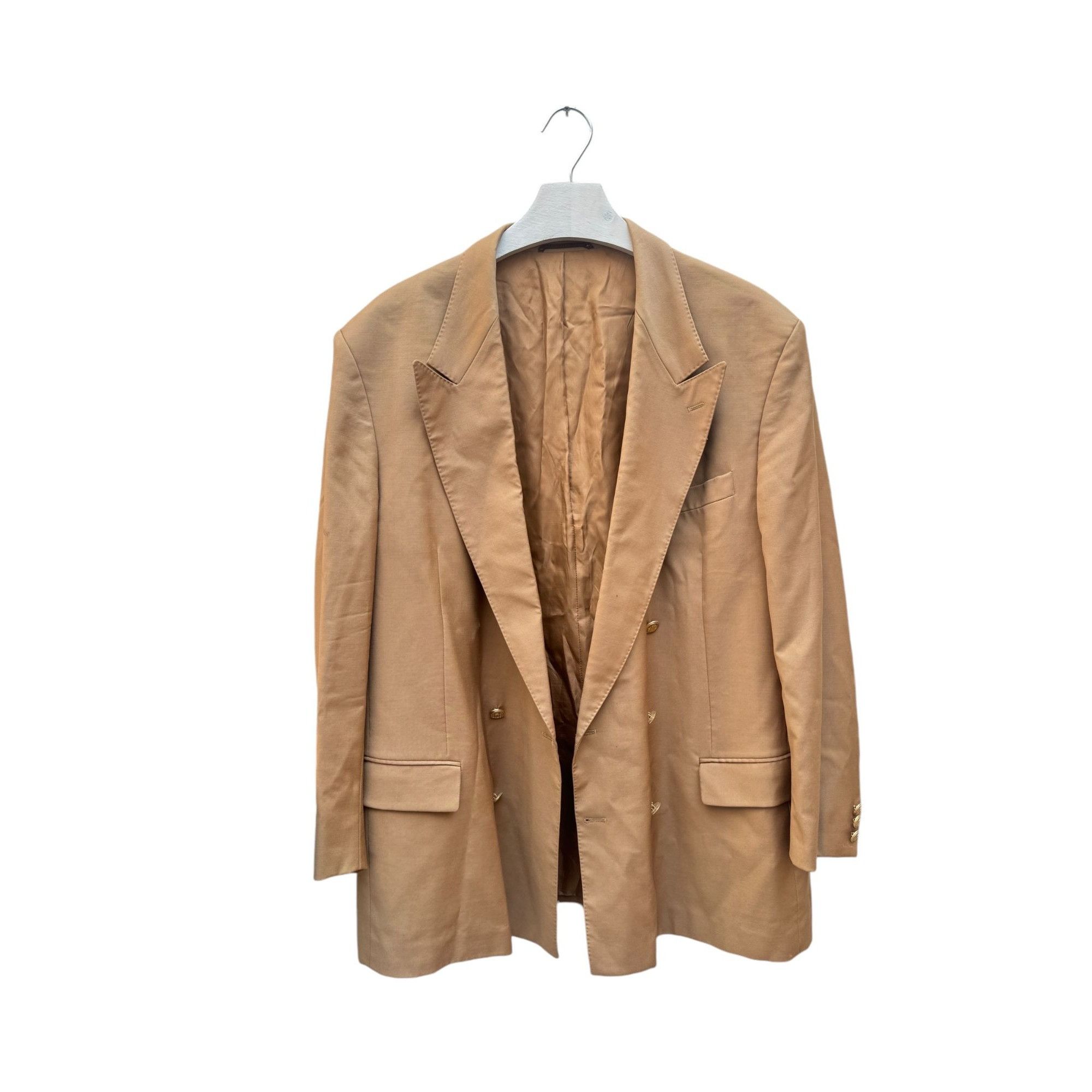 Balenciaga Beige Wool Blazer Jacket Size 44R - 4 Thumbnail