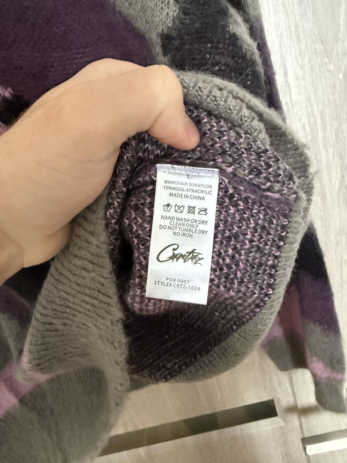 Corteiz Corteiz Mohair Knit Sweatshirt Sakura Camo Size US L / EU 52-54 / 3 - 5 Thumbnail