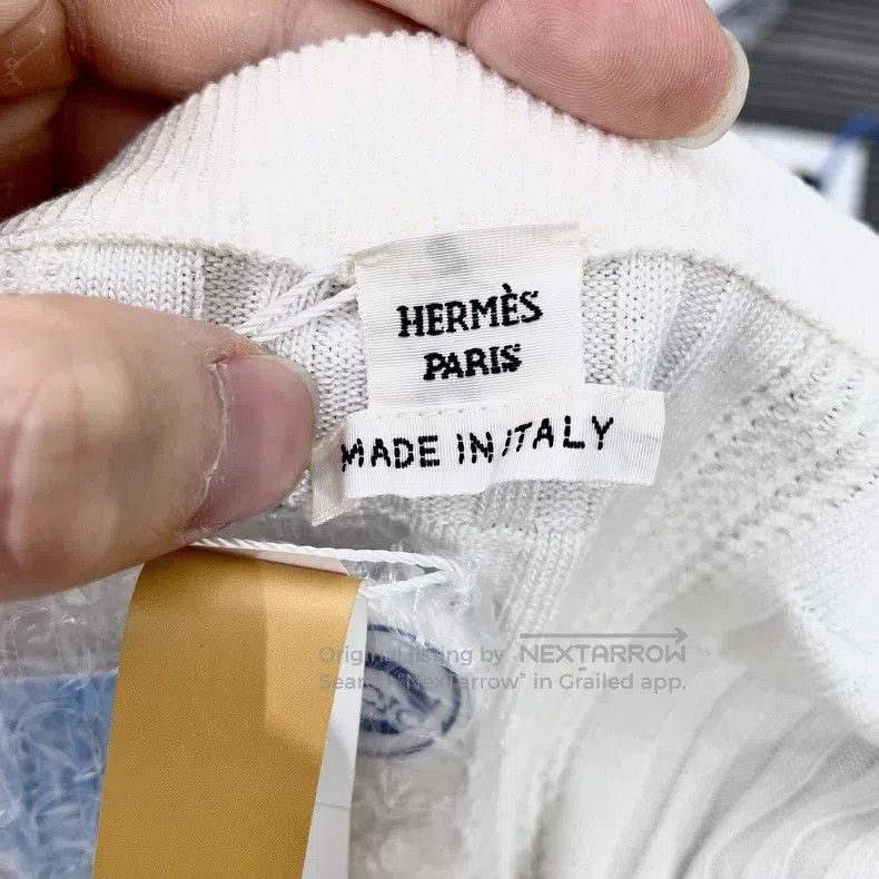 Hermes Hermes White Knit Cardigan Size XXS / US 00 / IT 34 - 3 Thumbnail