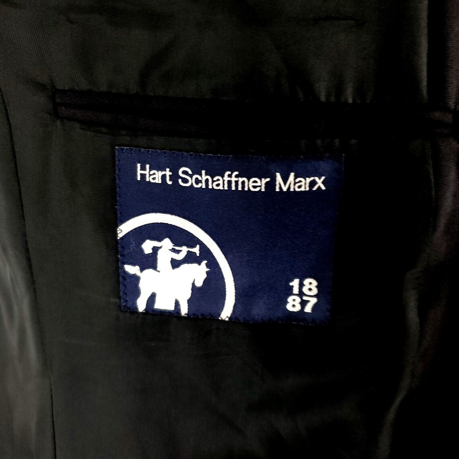 Hart Schaffner Marx Hart Schaffner Marx 1887 Wool 2 Silver Button Blazer 40R Bla Size 40R - 8 Thumbnail