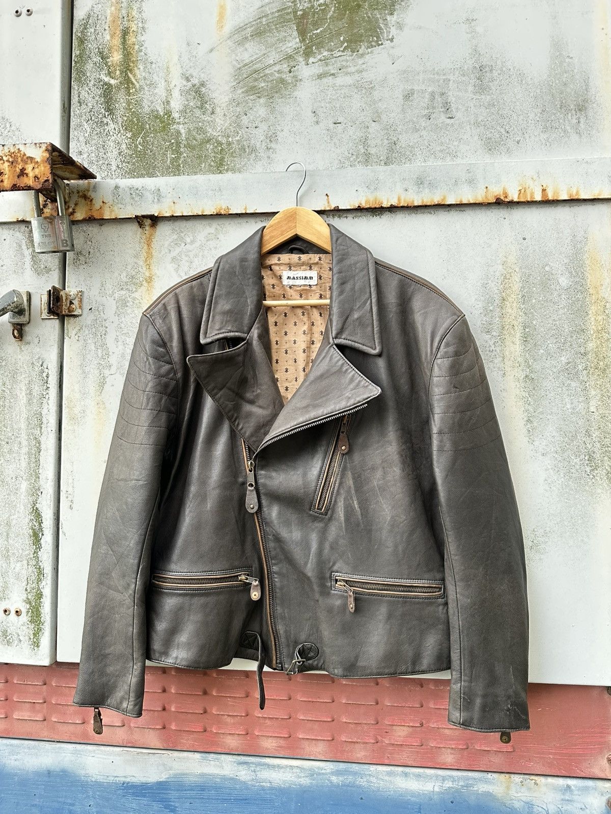 Massimo Osti Massimo Double Collar Leather Jacket Size US M / EU 48-50 / 2 - 4 Thumbnail
