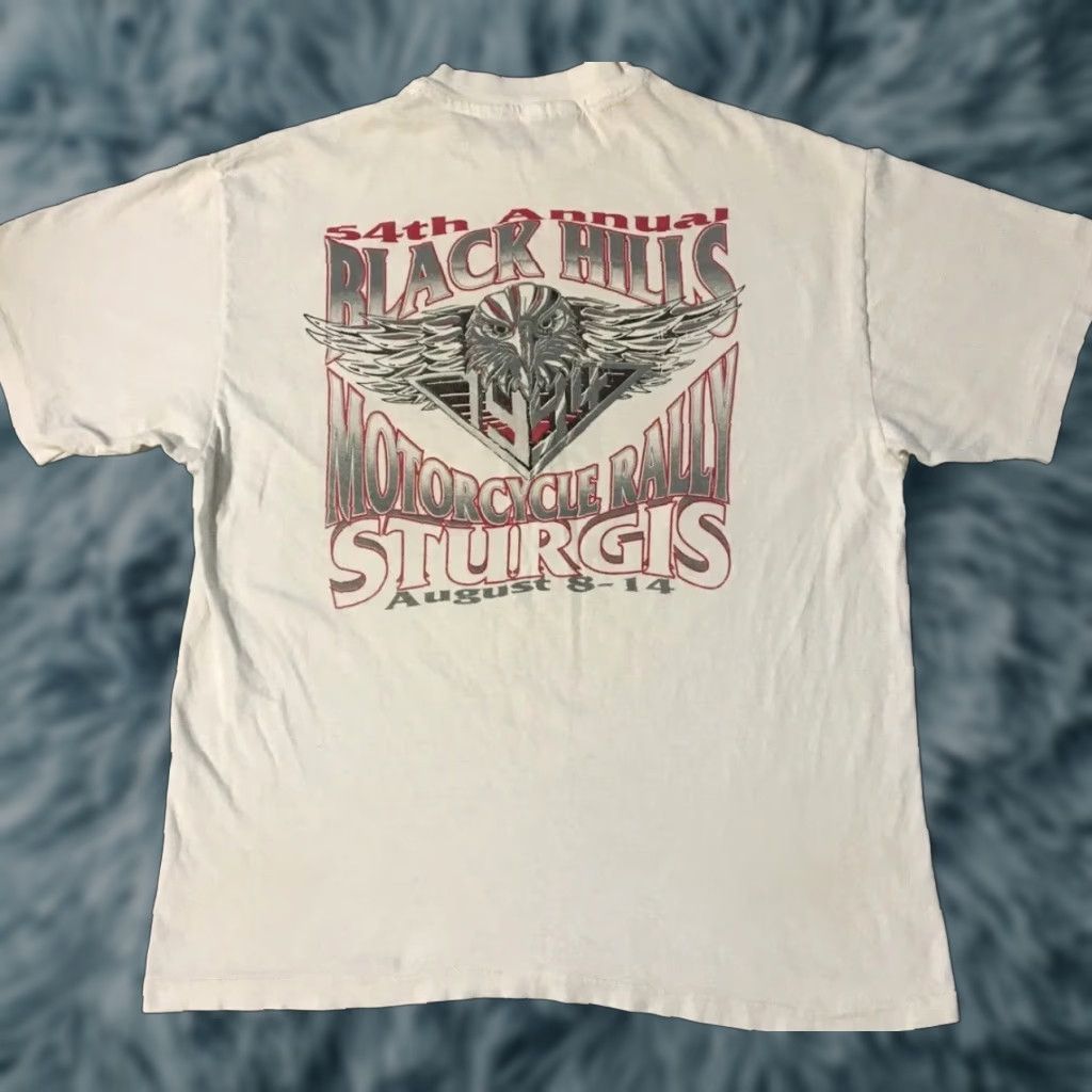 Vintage Vtg 90s Sturgis Rally Faded Eagle Shirt M USA Biker Grunge Motorcycle Harley 80s Size US M / EU 48-50 / 2 - 1 Thumbnail