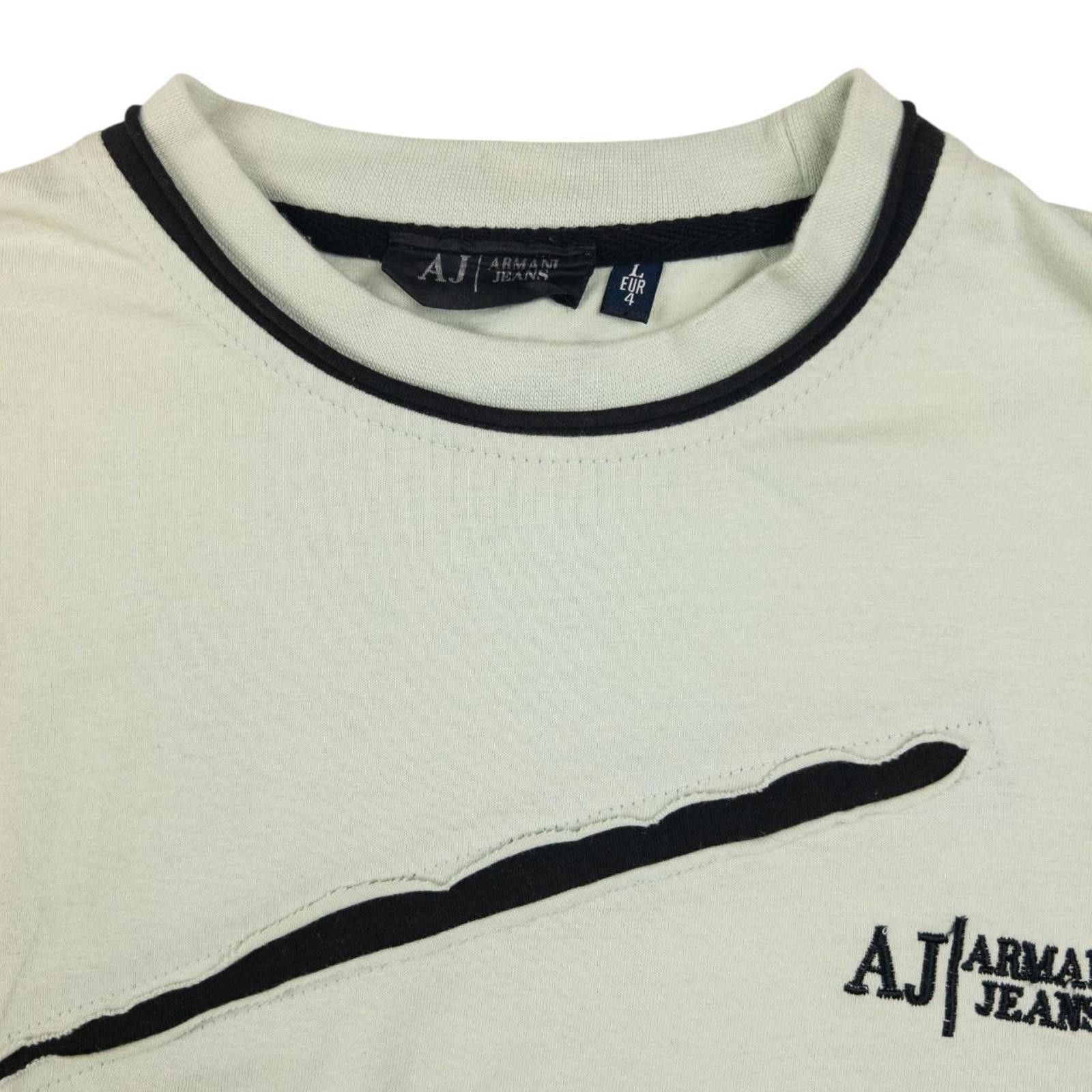 Designer Vintage Armani Jeans Slash T Shirt Size L Size US L / EU 52-54 / 3 - 3 Thumbnail