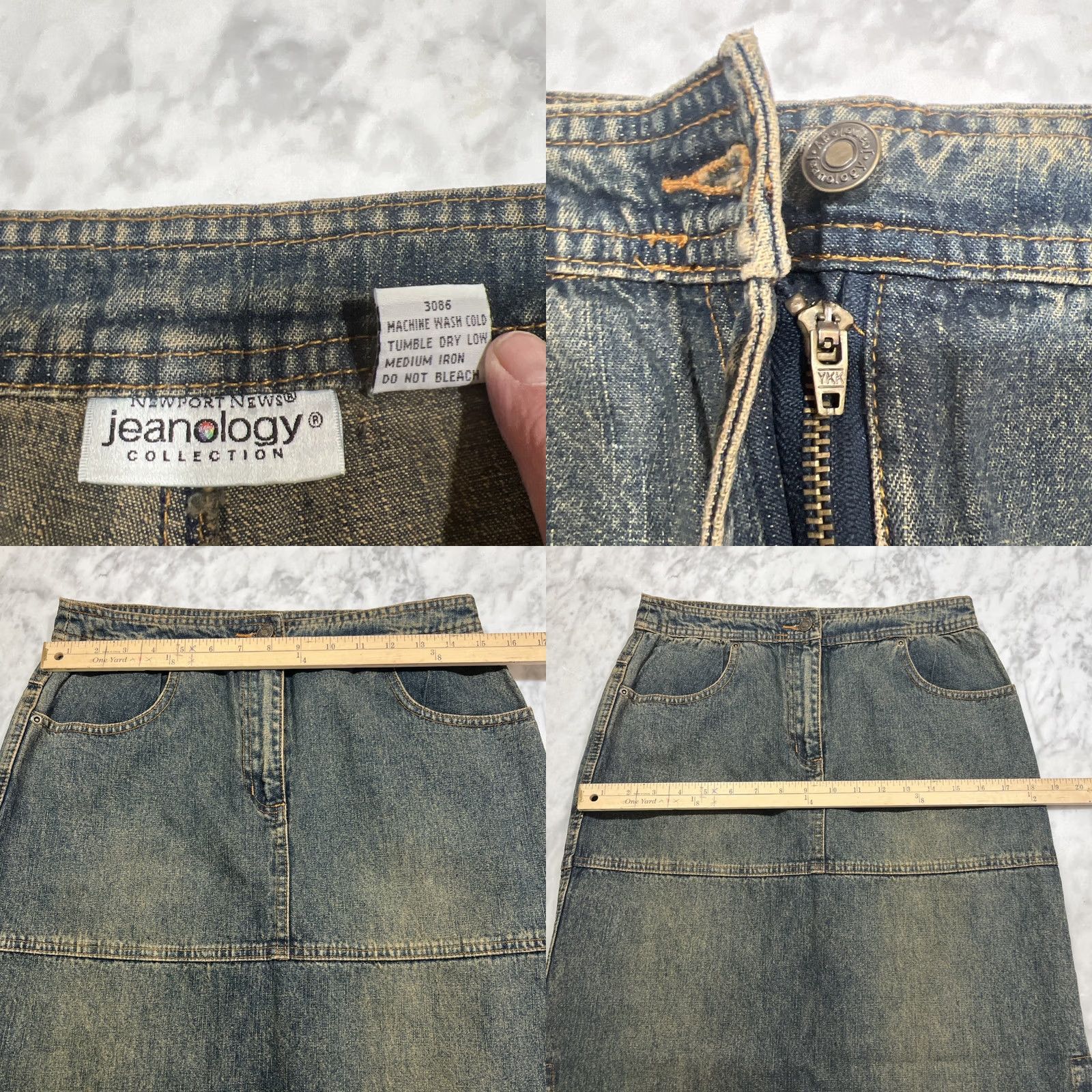 Vintage VINTAGE Newport News Jeanology Denim Long Skirt Women 8 Slits Cottage Core Western Size 30" / US 8 / IT 44 - 9 Thumbnail