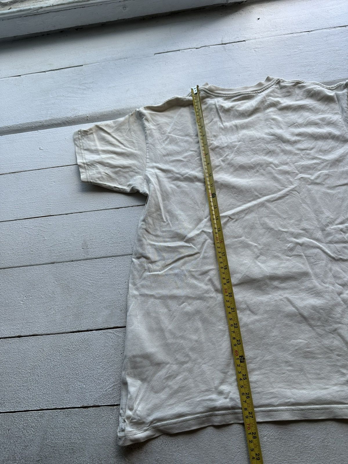 Carhartt × Vintage DISTRESSED CARHARTT BIG LOGO BEIGE TEE TRUE RAP WORKWEAR Y2K Size US S / EU 44-46 / 1 - 14 Thumbnail