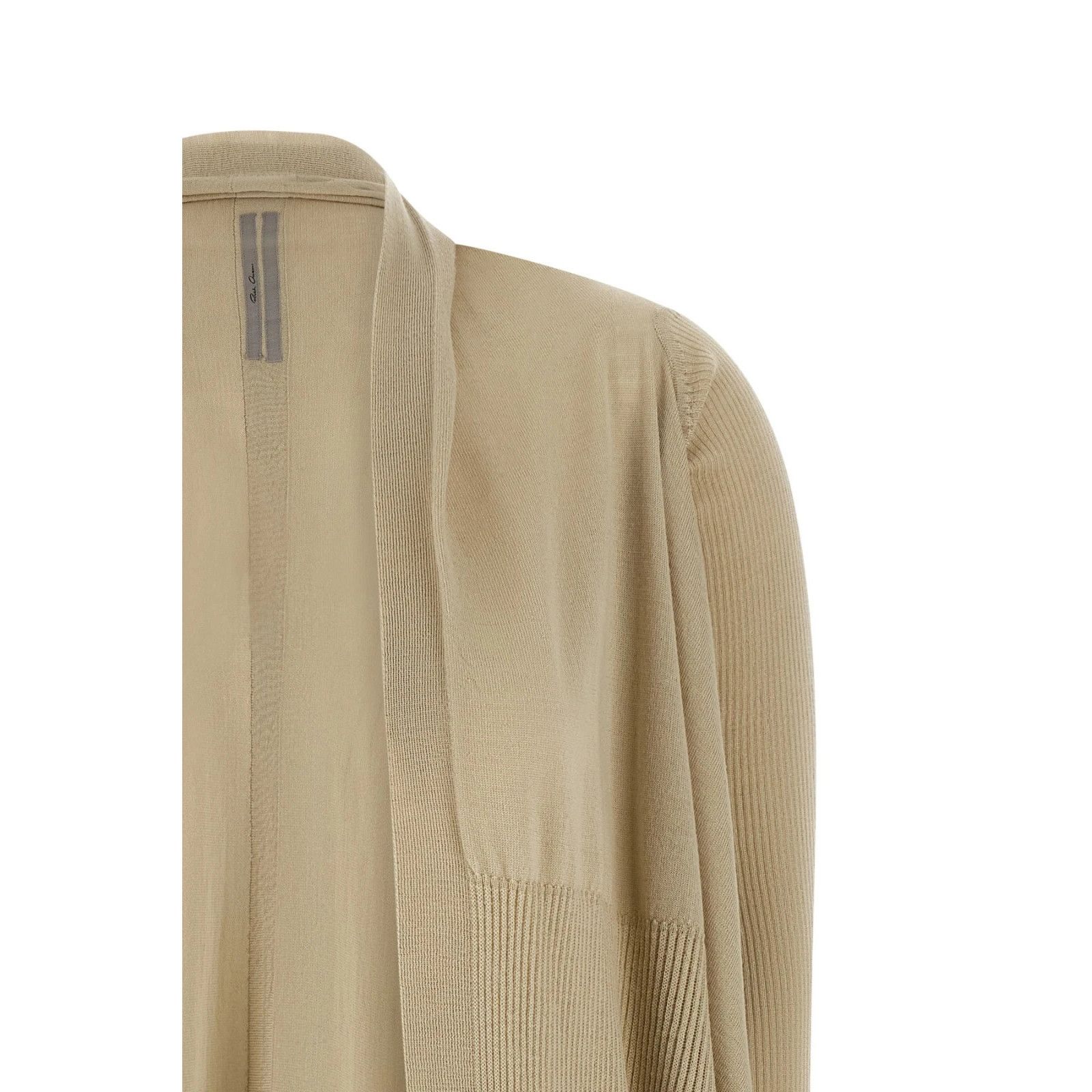 Rick Owens RICK OWENS Medium Wrap Beige Wool Cardigan New & Authentic ( Size M / US 6-8 / IT 42-44 - 3 Thumbnail