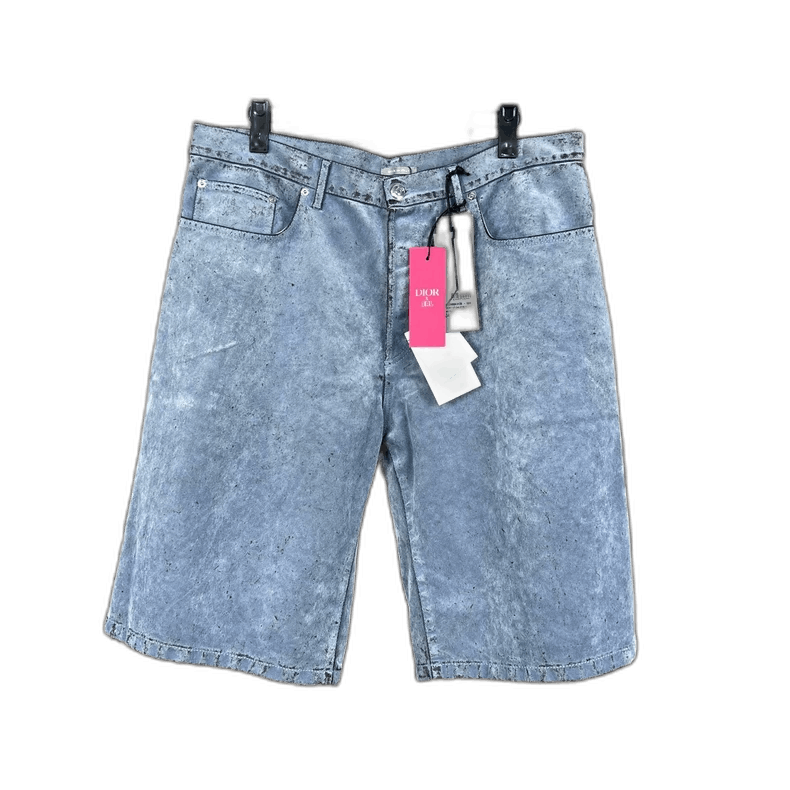 Dior Dior ERL Blue Gray Denim Shorts-yf Size US 34 / EU 50 - 1 Thumbnail