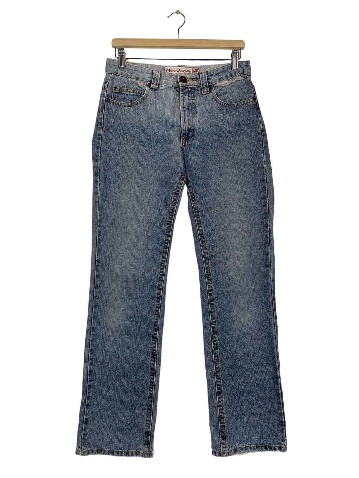 Japanese Brand Meterbonwe Faded Blue Zipper Fly Jeans Size US 30 / EU 46 - 1 Thumbnail