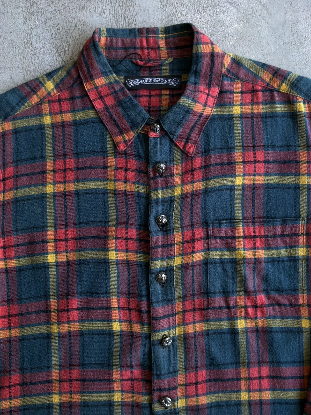 Chrome Hearts Chrome Hearts - Plaid Dual Cross Patch Flannel Size US M / EU 48-50 / 2 - 7 Thumbnail