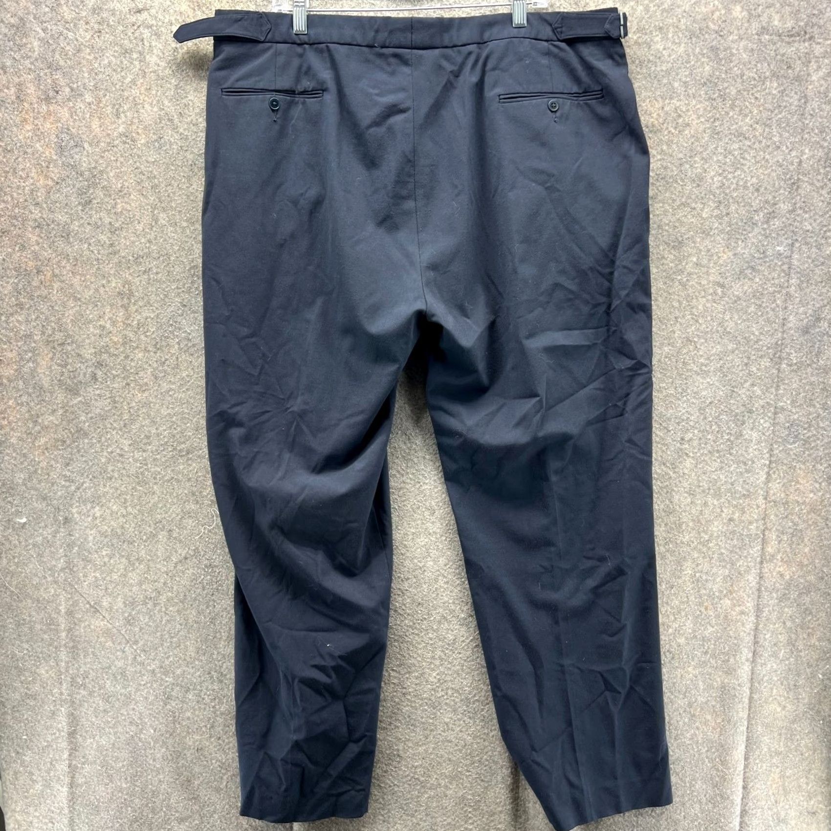 Polo Ralph Lauren VINTAGE Polo Ralph Lauren Pants Mens 43 Blue Navy Pleated Trousers Slacks 90s Dress Pants Regular Wo ol 90s Shirt? Size US 43 - 2 Thumbnail
