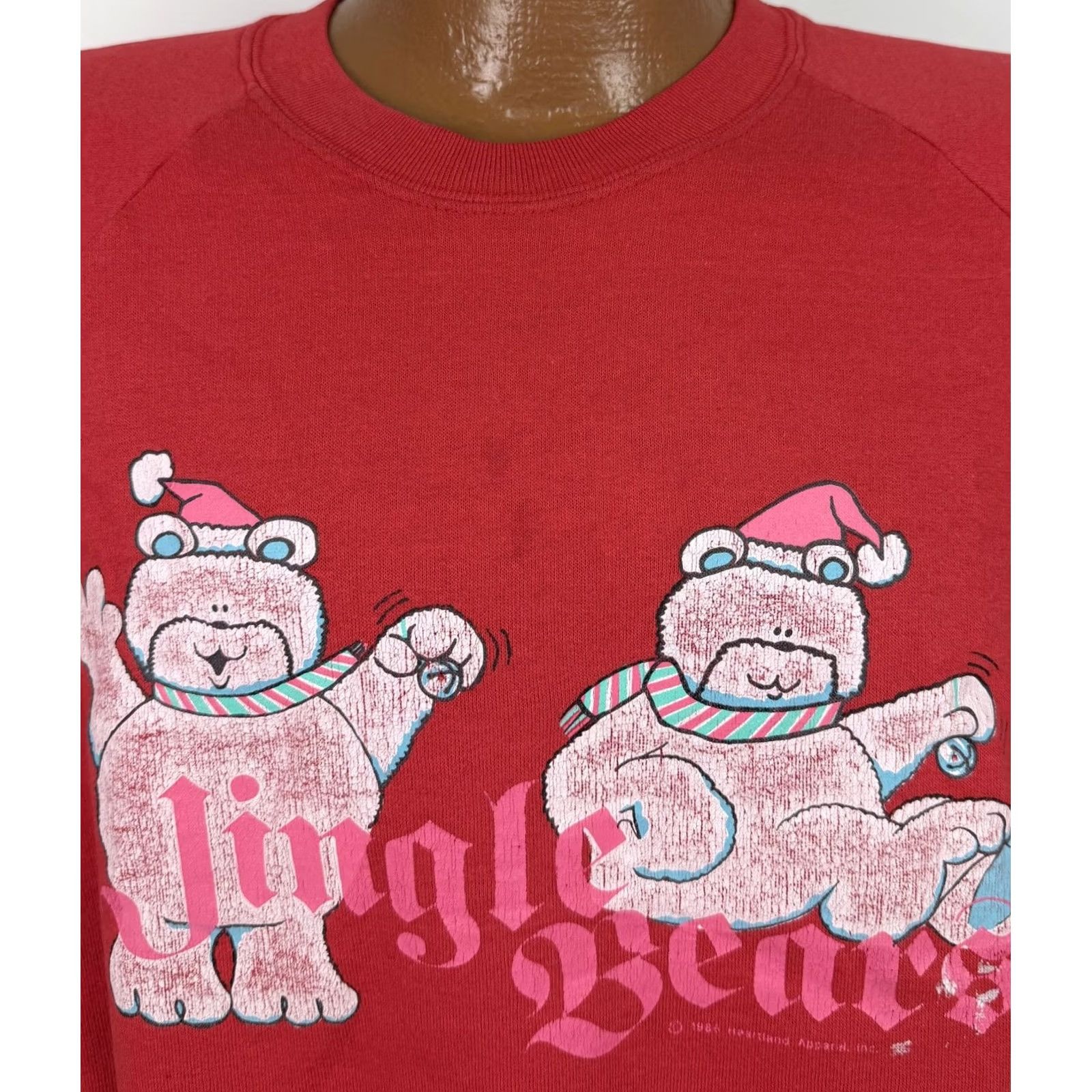 Vintage VINTAGE Belton Sweatshirt Mens L Red Christmas Raglan Crewneck Bears Holiday 80s 90s Pullover Shirt Size US L / EU 52-54 / 3 - 2 Thumbnail