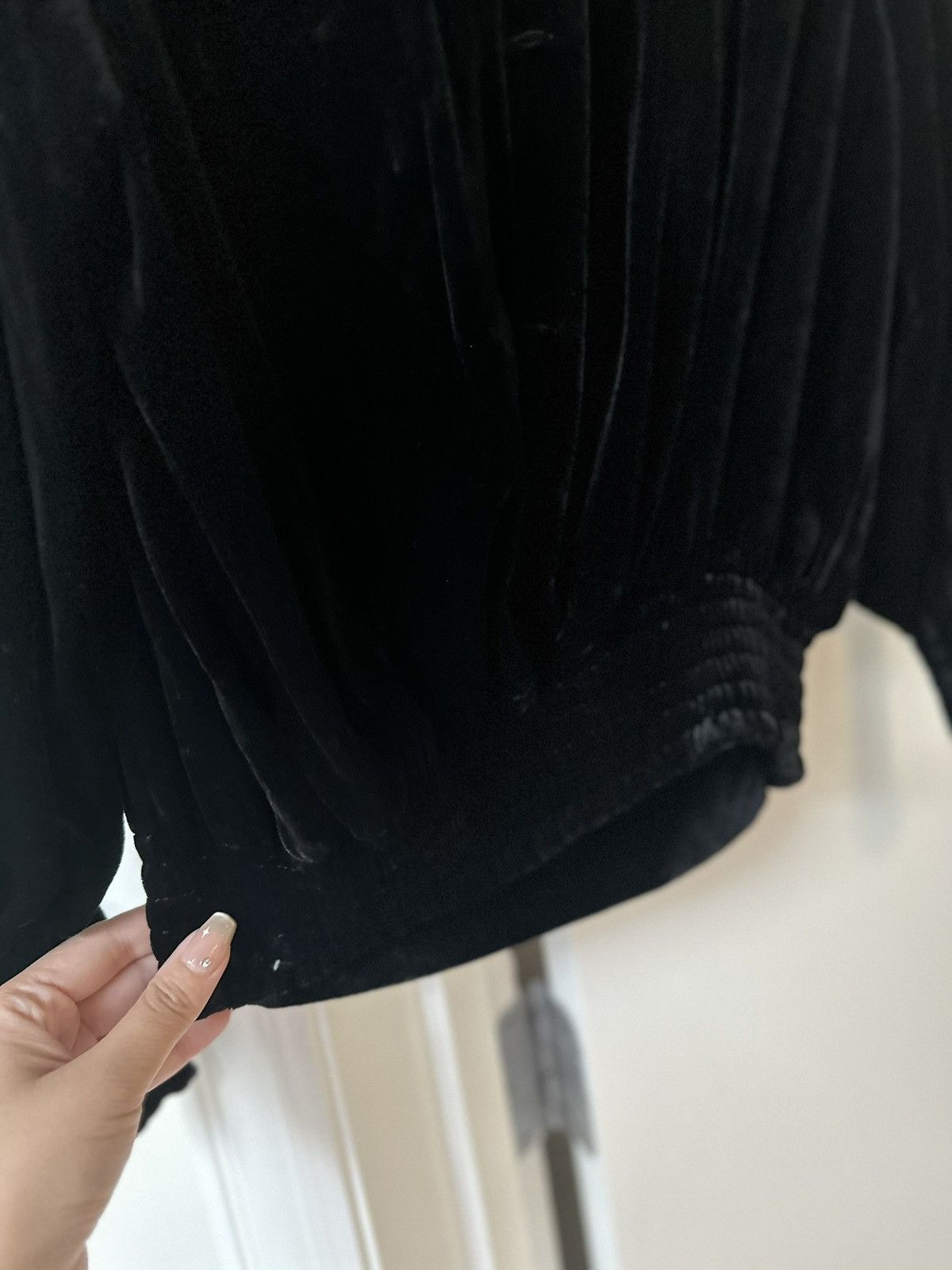 Frame Frame Ruffled Velvet Turtleneck Top Size XS Size XS / US 0-2 / IT 36-38 - 8 Thumbnail