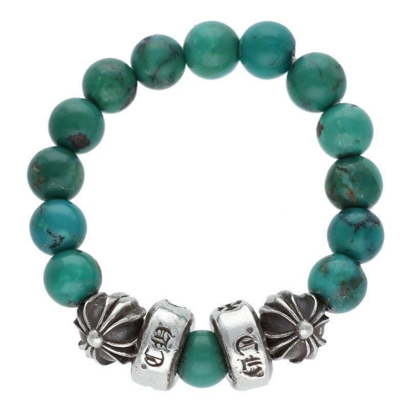Chrome Hearts Chrome Hearts Turquoise Bead Silver Ring Size ONE SIZE - 1 Thumbnail