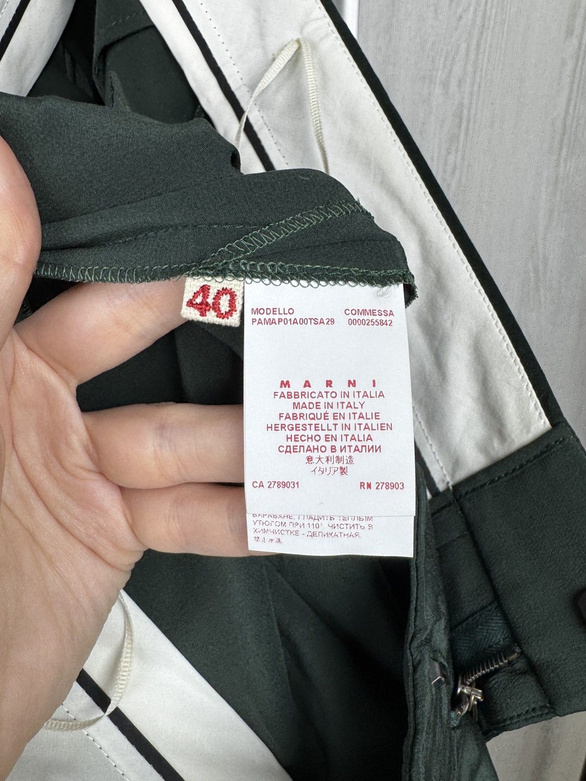 Marni Marni green 100% silk women’s pants size 40 Size 27" / US 4 / IT 40 - 9 Thumbnail