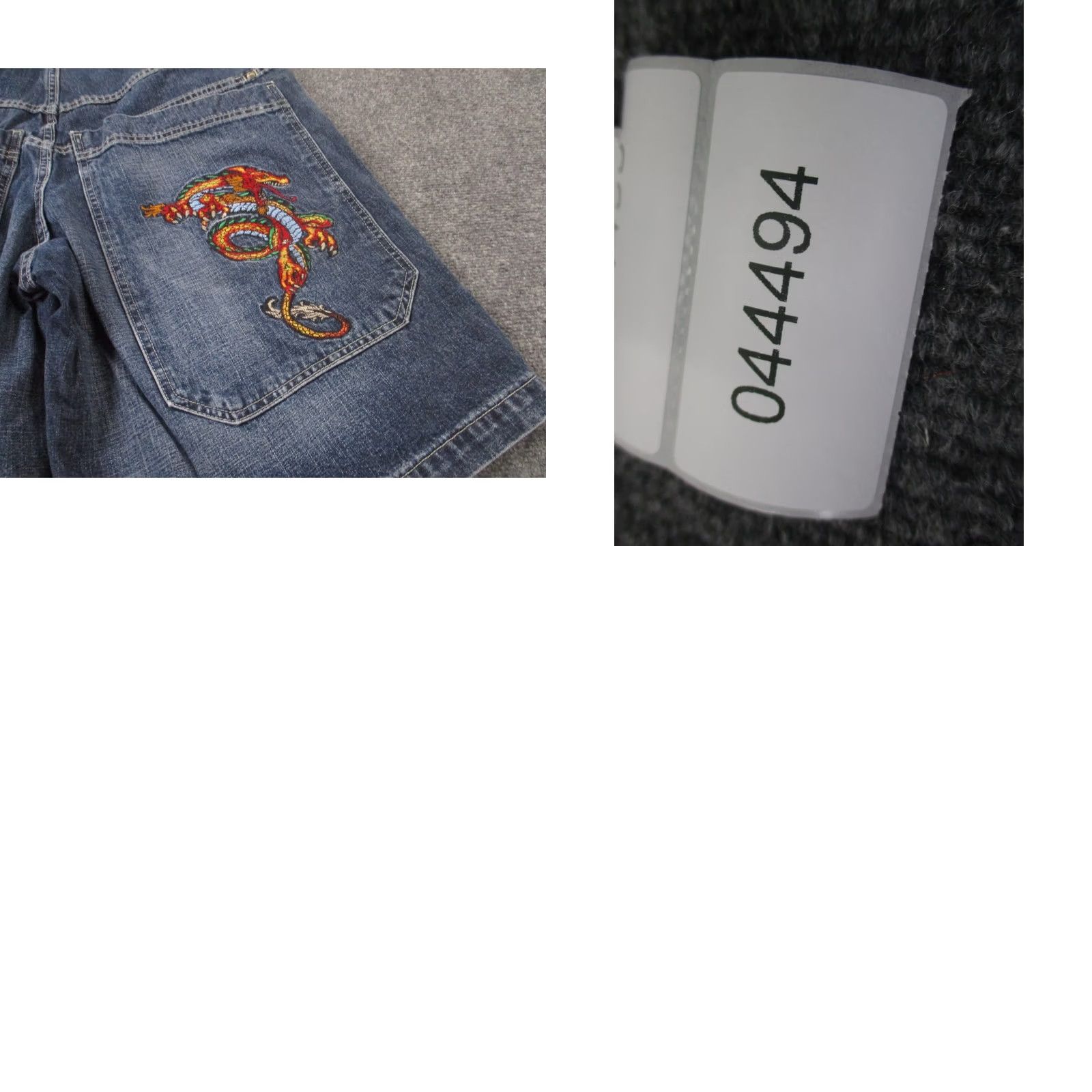 JNCO JNCO Jeans Shorts 38 Blue Denim Bermuda Mens Wide Leg Logo Dragon Embroided Skater Y2K Size US 36 / EU 52 - 9 Thumbnail