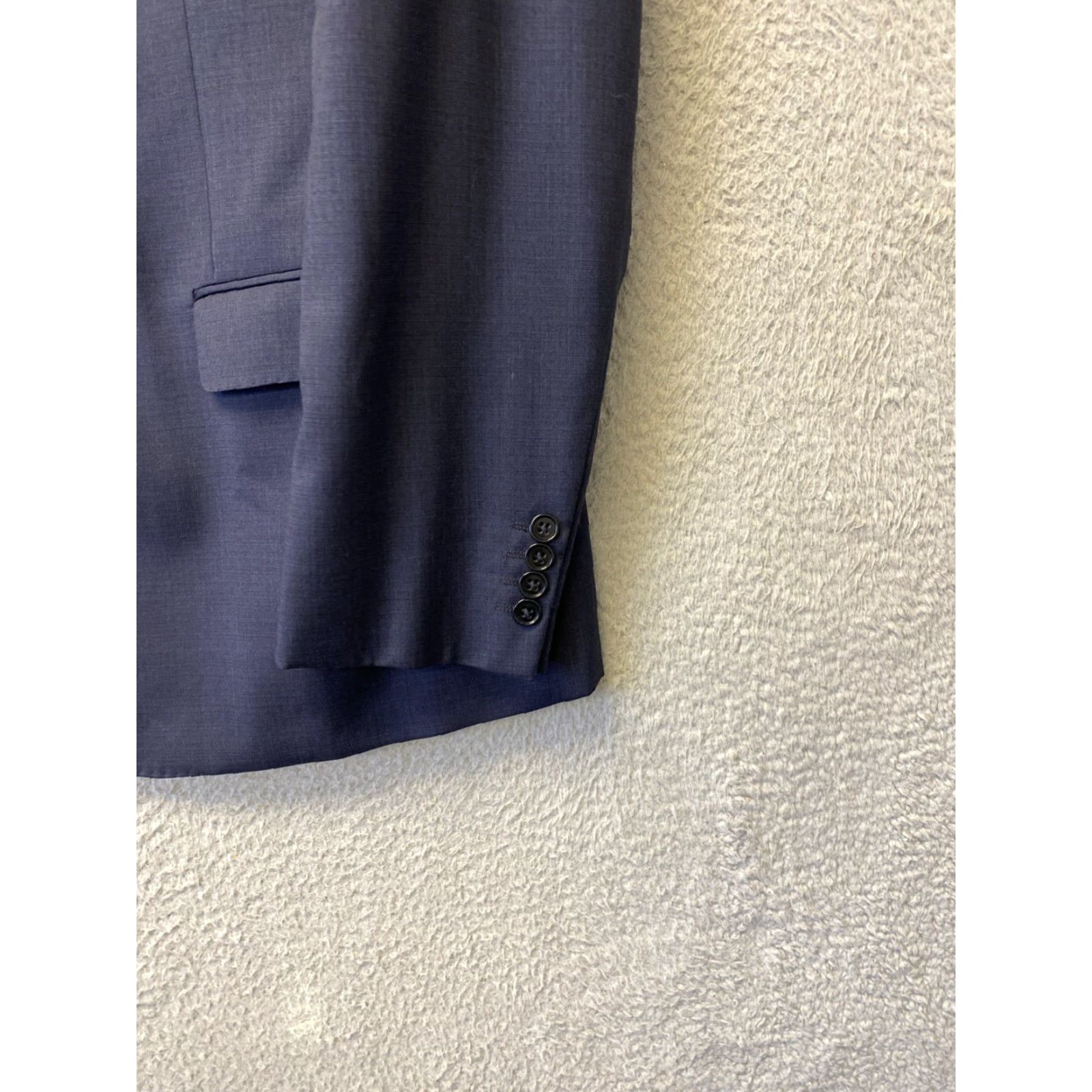 Emporio Armani VINTAGE Emporio Armani G-Line Navy Blue Wool Suit Jacket 45R Pants 35x32 2-Piece Mens Slim Notch Lapel Two Button Flat Front Double-Vented Size 48R - 3 Thumbnail