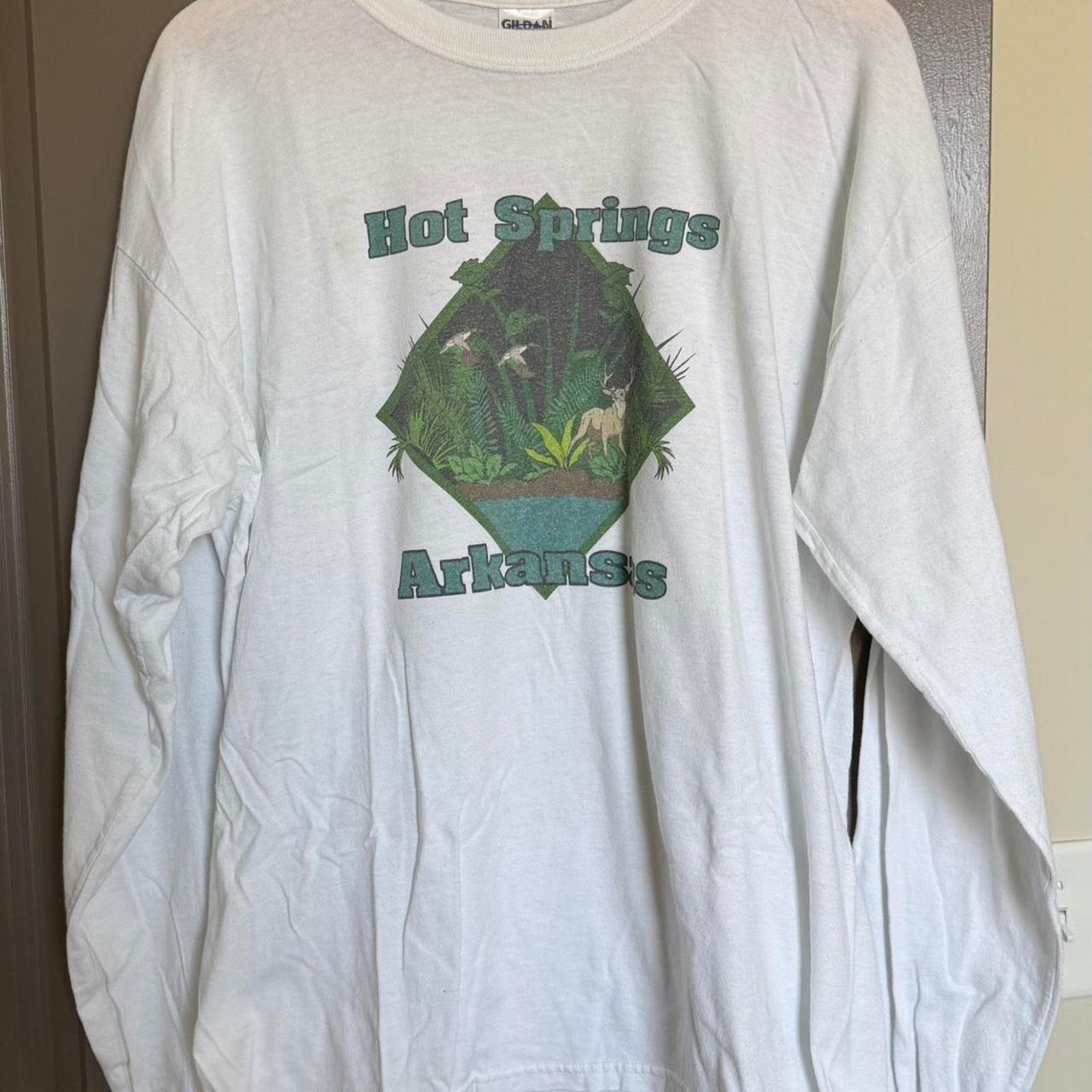 Gildan Vintage Arkansas Hot Springs XL Long Sleeve Tee Size US XL / EU 56 / 4 - 1 Thumbnail