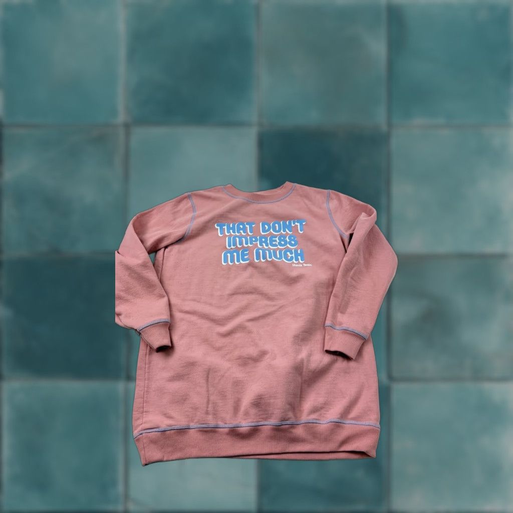 Pinko Shania Twain Sweatshirt Womens Medium Pink Crewneck That Dont Impress Me Much Size M / US 6-8 / IT 42-44 - 1 Thumbnail