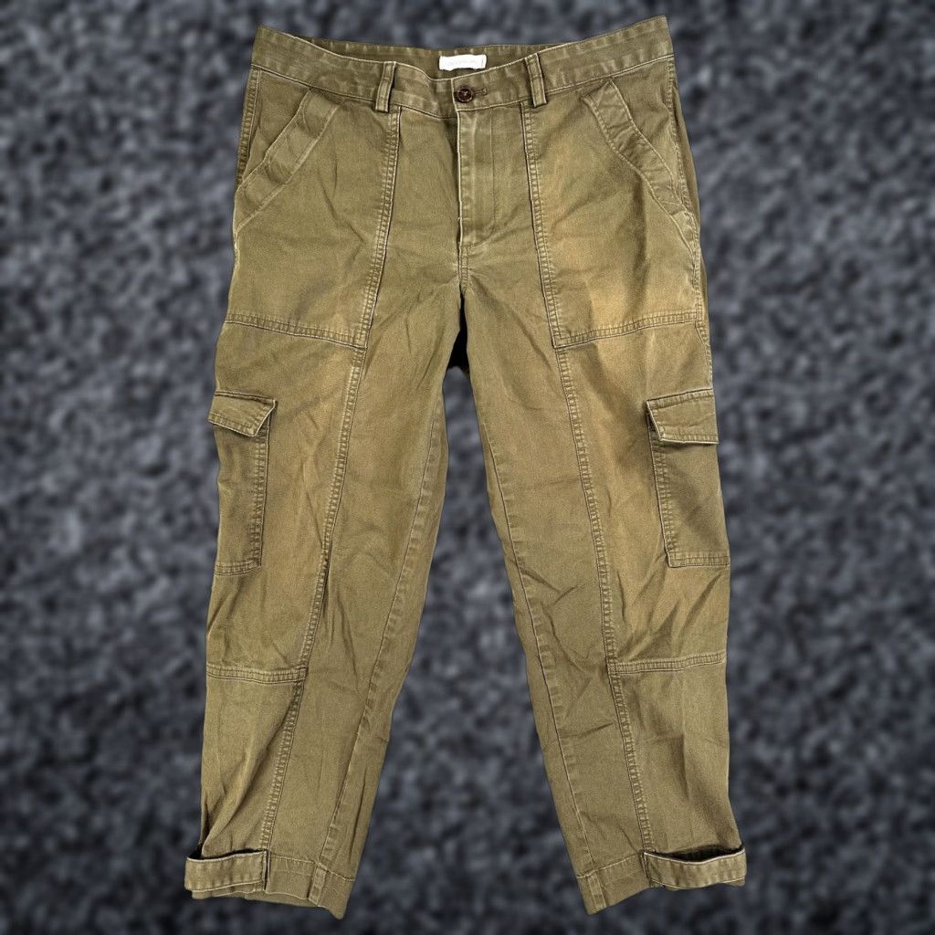 Outerknown Outerknown Cargo Pants Womens Size 12 Green Organic Cotton Twill Stretch Utility Size 34" / US 12 / IT 48 - 1 Thumbnail