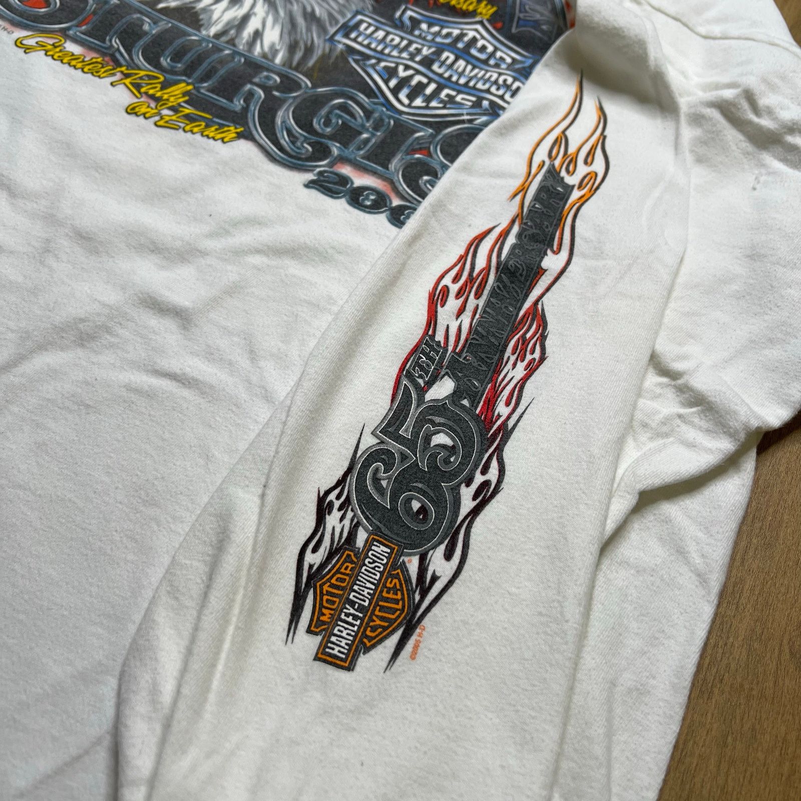 Harley Davidson Vintage Harley Davidson Eagle Flames Sturgis Long Sleeve XL Size US XL / EU 56 / 4 - 3 Thumbnail