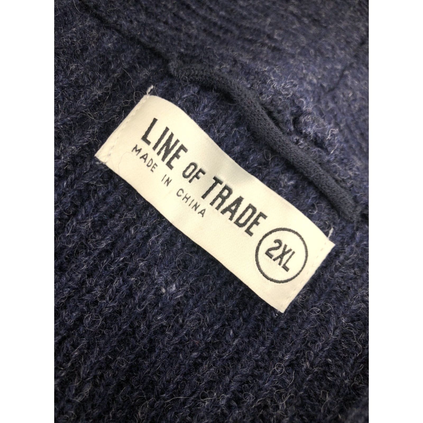 Vintage LINE OF TRADE SHETLAND WOOL Cardigan Mens 2XL Sweater Blue Wool Lined 2XL Mens Size US XXL / EU 58 / 5 - 4 Thumbnail