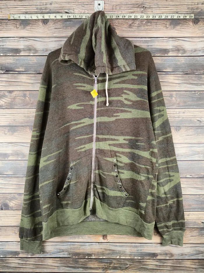 Skull Jeans by an Alchemist DL Camo Skull Arny Green Hoodie Sweaters #46-855 Size US XL / EU 56 / 4 - 13 Thumbnail
