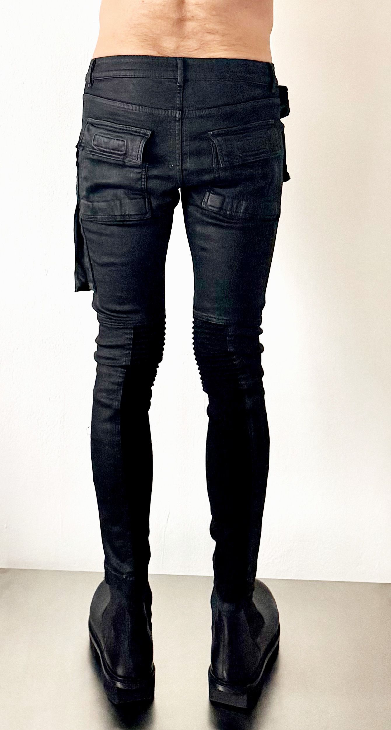 Rick Owens Drkshdw Rick Owens FW15 Memphis Waxed Cargo Denim Size 31 Size US 31 - 4 Thumbnail