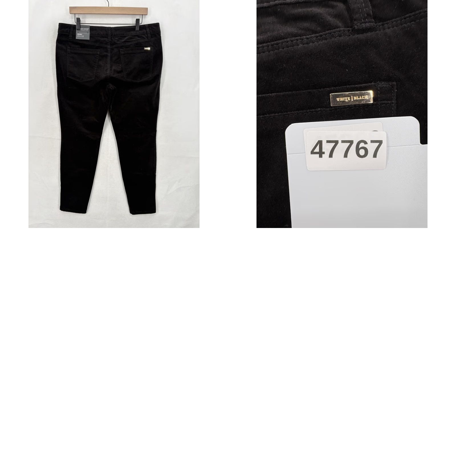 White House Black Market White House Black Market Skinny Pants Womens 14R Black Stretch Ankle Velvet Pants Women's 14R Black Velvet Ankle Zip Pockets Stretch Slim 30in Inseam Size 36" / US 14 / IT 50 - 10 Thumbnail