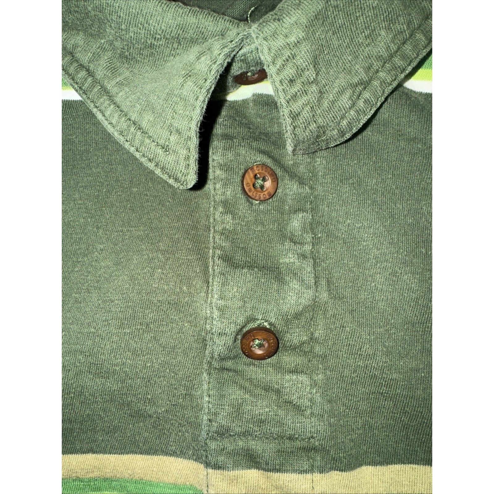 Mossimo × Vintage Mossimo Striped Polo Shirt Green XL 20x25 Skate Surf Preppy Size US XL / EU 56 / 4 - 2 Thumbnail