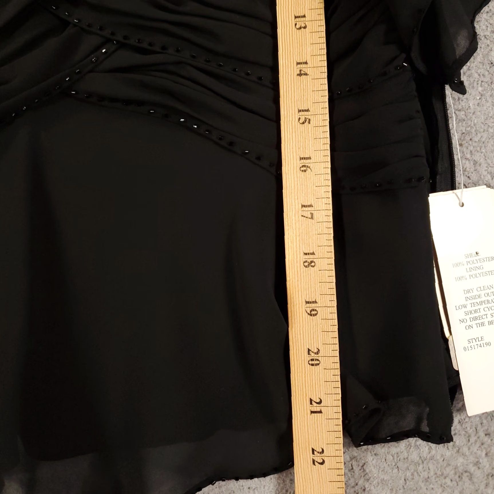 Adrianna Papell Adrianna Papell Brand New Evening Wear Outfit Set Women's 8 Black Beaded Layered Sheer Lined NWT Skirt Blouse 2 Piece Size M / US 6-8 / IT 42-44 - 4 Thumbnail
