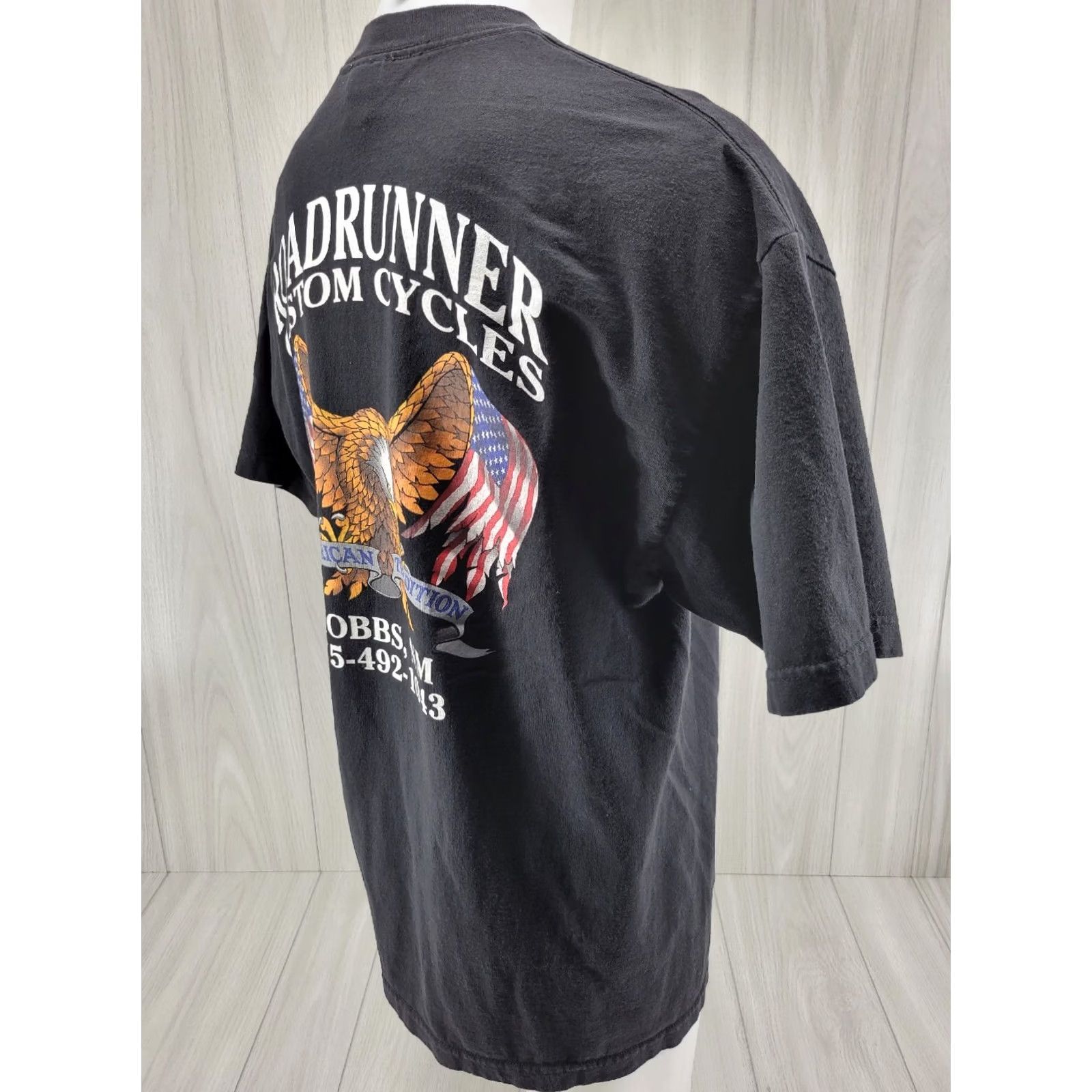 Vintage VINTAGE Roadrunner Custom Cycles Hobbs NM Mens Shirt Size XL Wolf Pack Shirt Size US XL / EU 56 / 4 - 5 Thumbnail