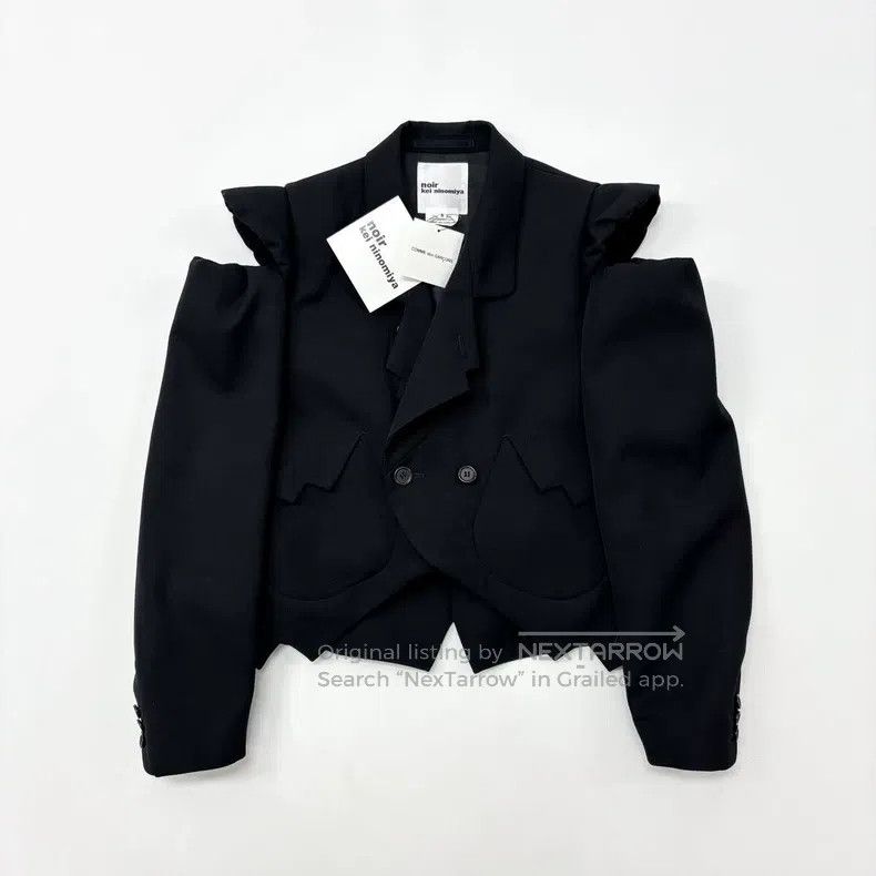 Comme des Garcons Comme Des Garcons Black hollow-out shoulder jacket coat Size S / US 4 / IT 40 - 1 Thumbnail