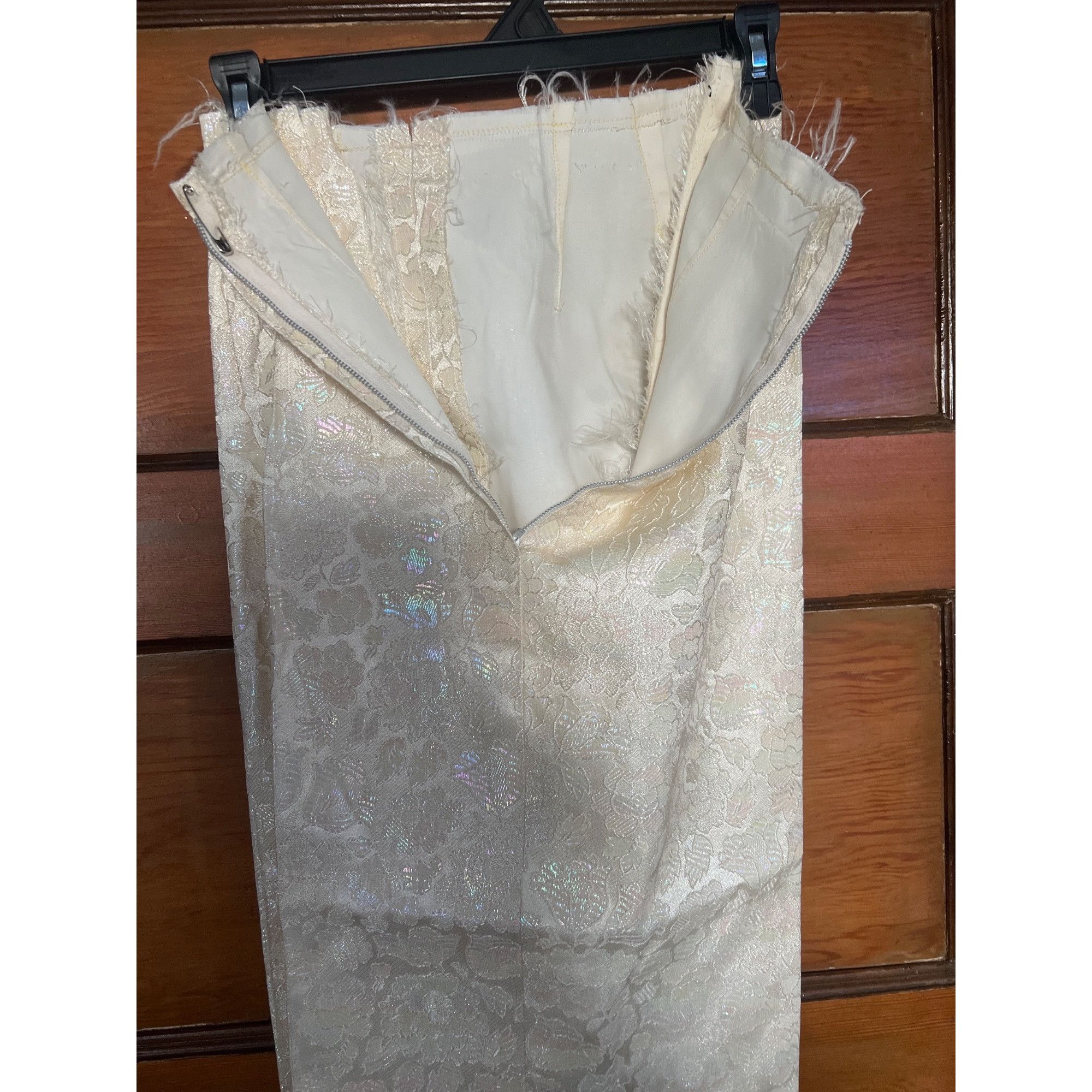 Other Vintage 2-Piece Ivory Brocade Sleeveless Top & slacks With Size M / US 6-8 / IT 42-44 - 5 Thumbnail