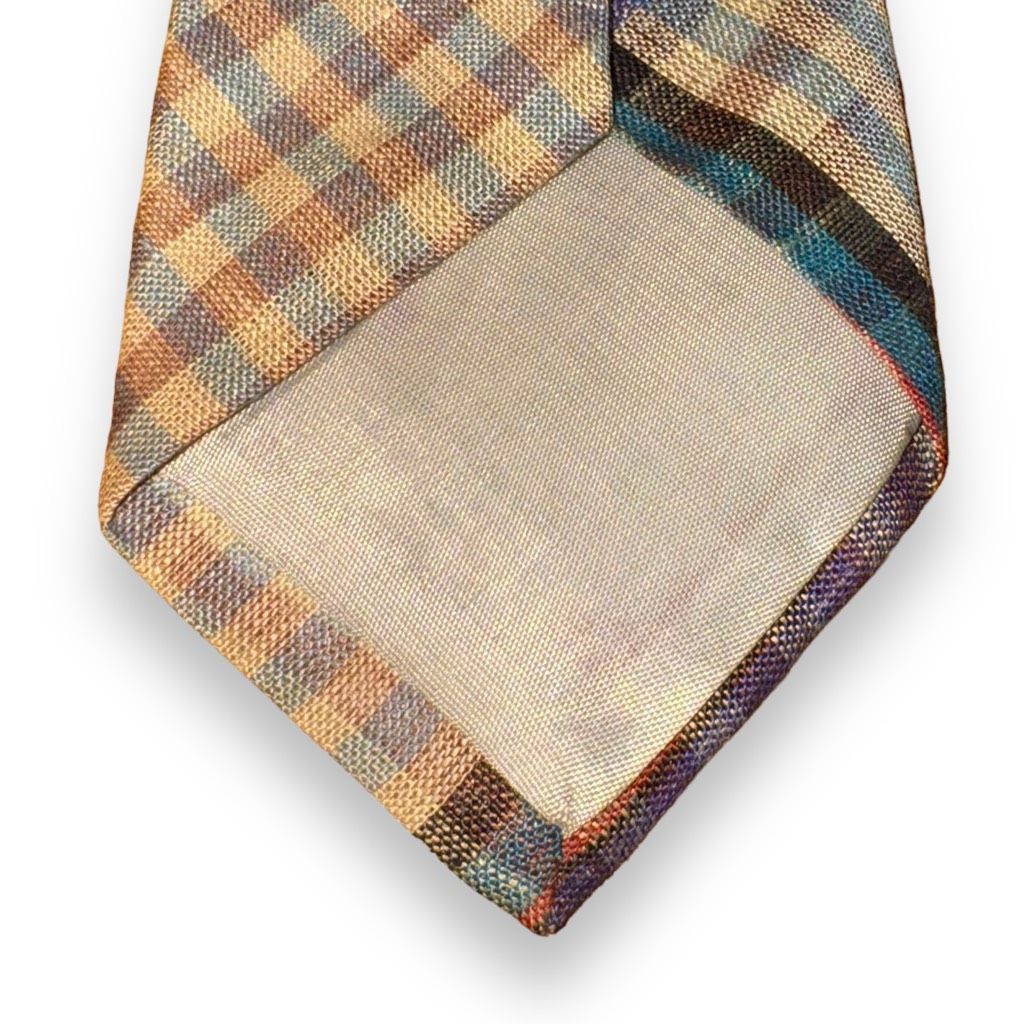Missoni Missoni Multicolored Check Handmade in Italy 100% Linen Tie Size ONE SIZE - 4 Thumbnail