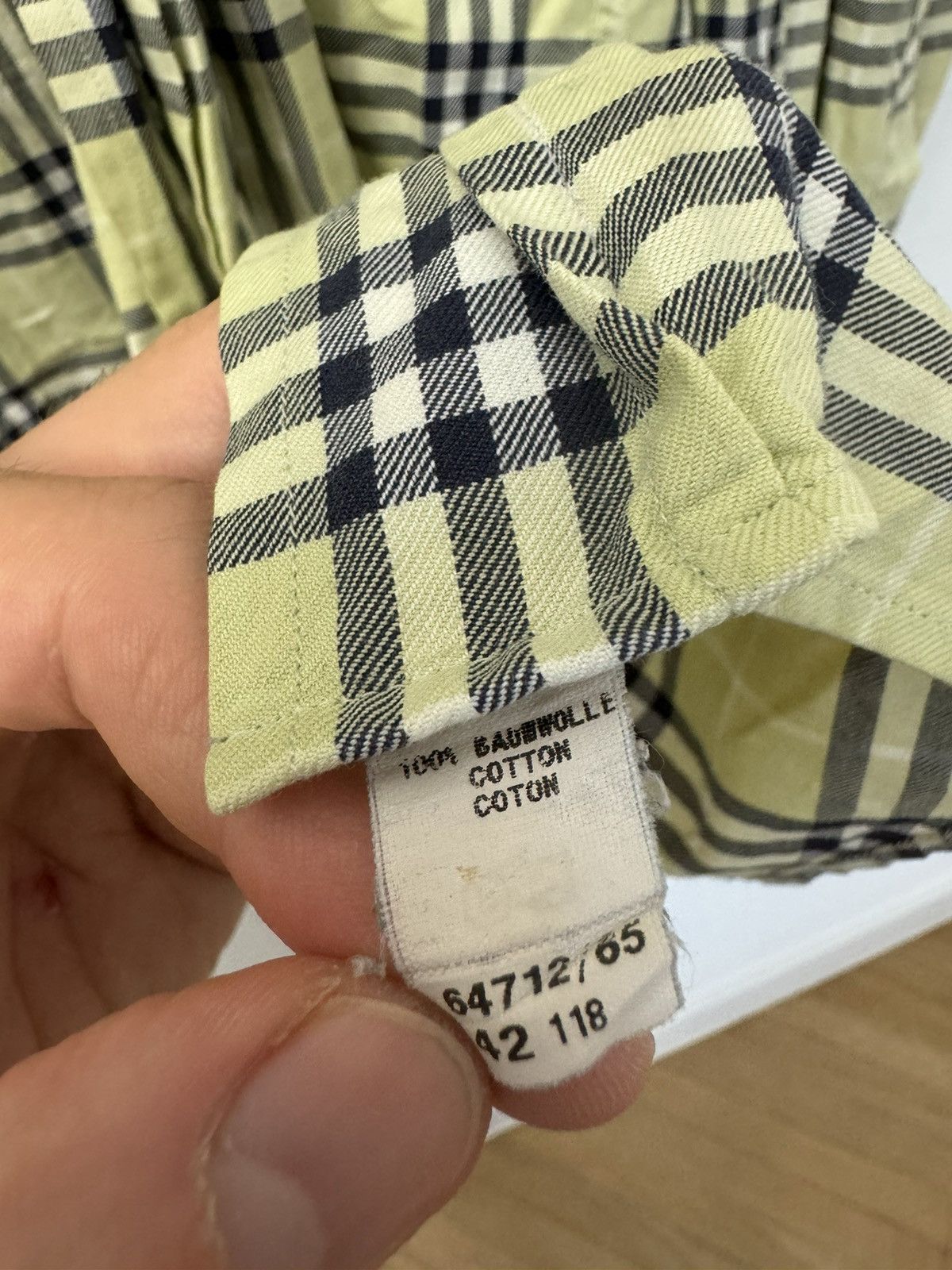 Burberry Burberry Button Up Casual Shirt Yellow NovaCheck Rare Luxury Size US L / EU 52-54 / 3 - 6 Thumbnail