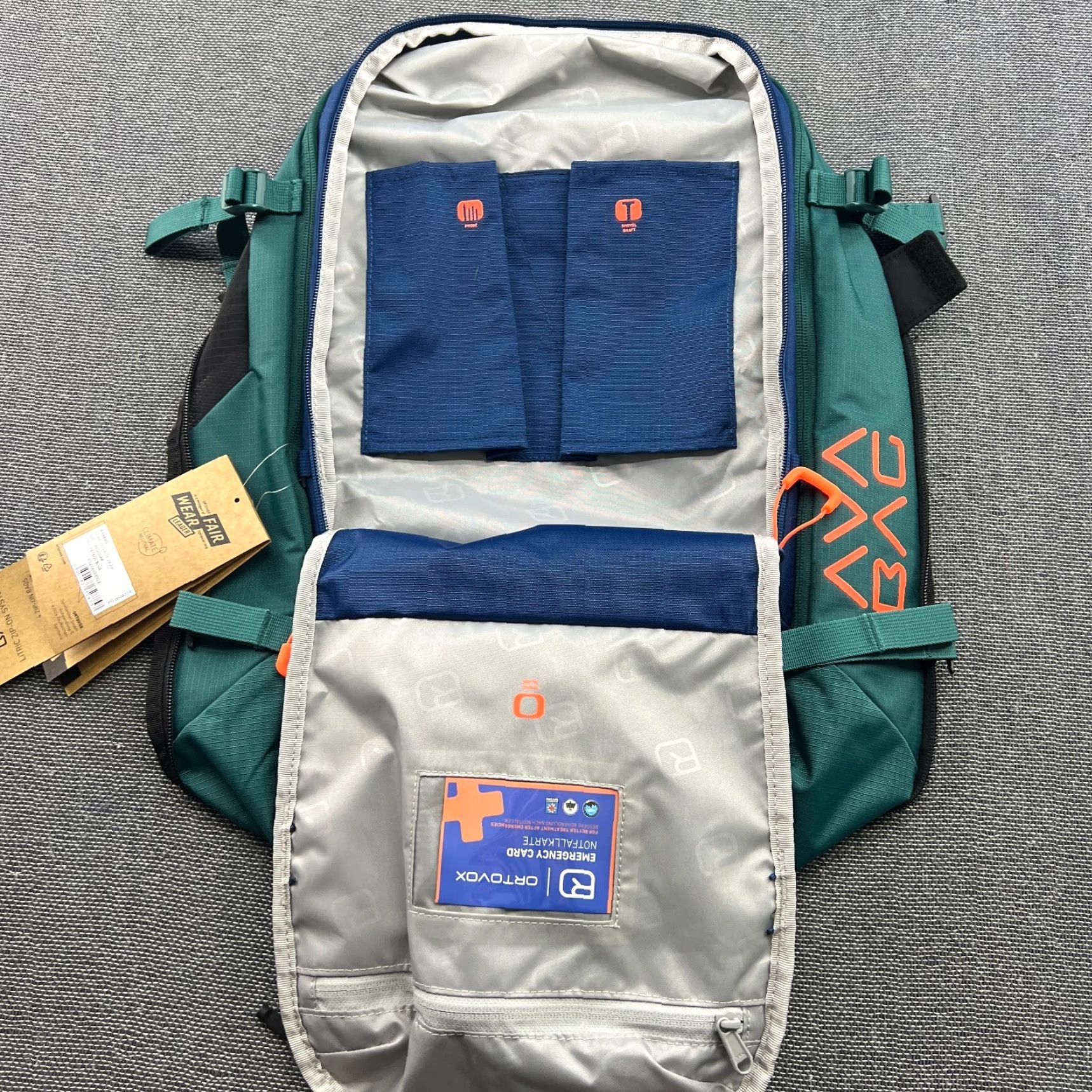 ORTOVOX ORTOVOX Avabag Litric Freeride 28 Zip On Attachment Avalanche Pack Ski Snowboard Backpack Blue Medium Unisex Adults Water Resistant Zip-Around 90s? Size ONE SIZE - 7 Thumbnail