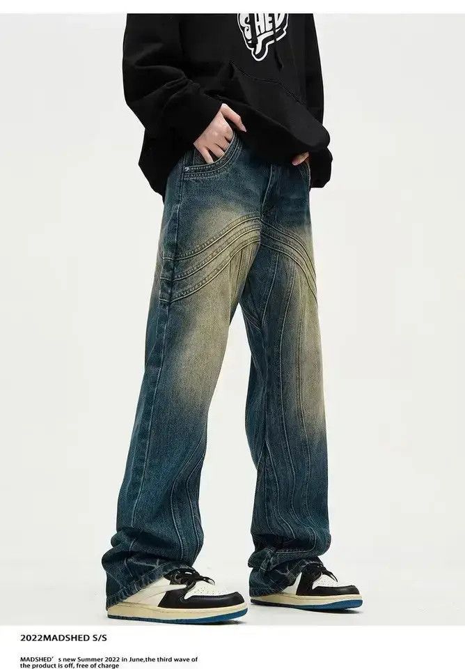 Japanese Brand Y2k Hip Hop Street Casual Pants Loose Wide Leg Splice Size US 32 / EU 48 - 2 Thumbnail