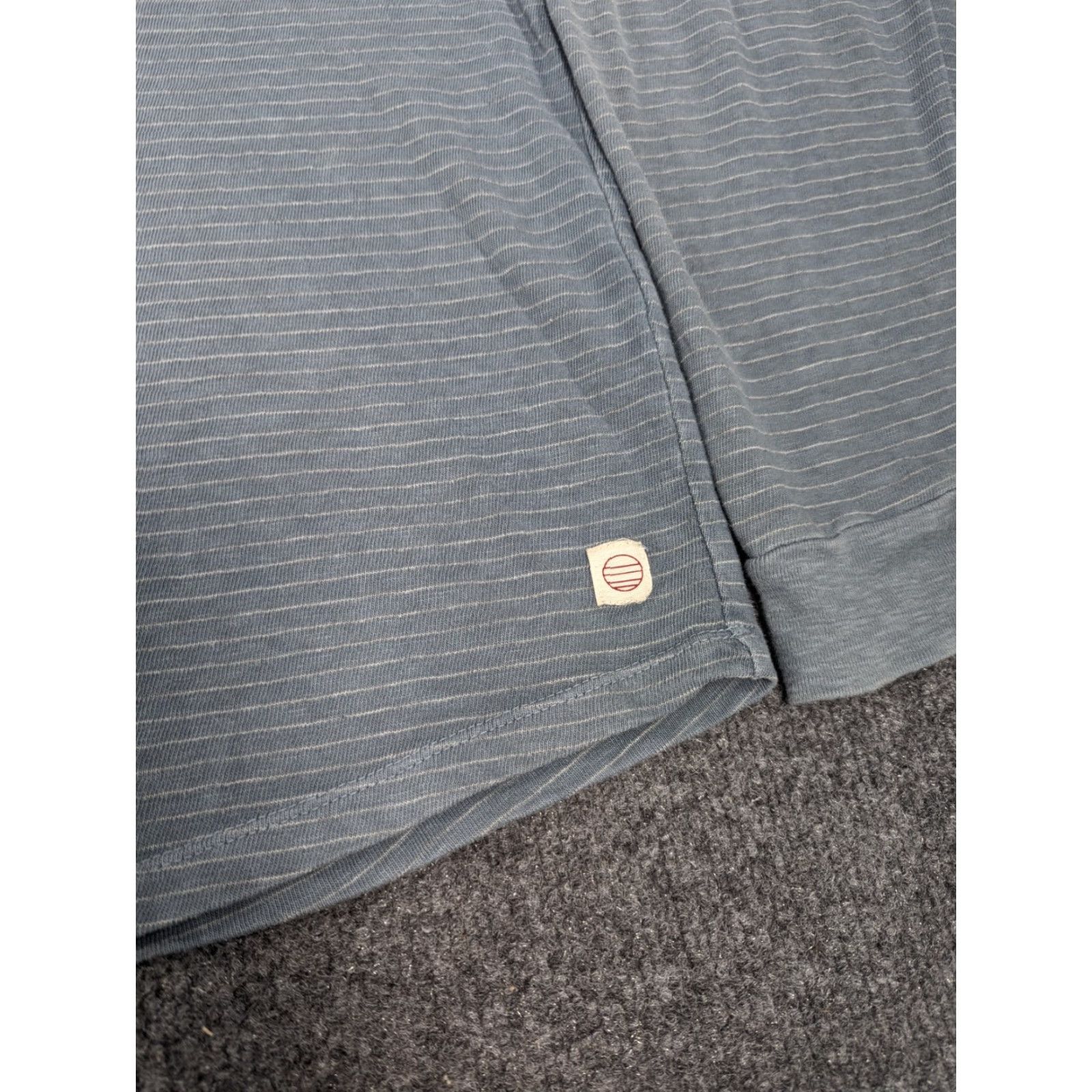 Marine Layer Marine Layer Shirt Men’s 2XL Long Sleeve Striped Navy Blue Henley Casual Pullover Lightweight Stretch Cotton Polyester Accents Logo Button Size US XXL / EU 58 / 5 - 2 Thumbnail