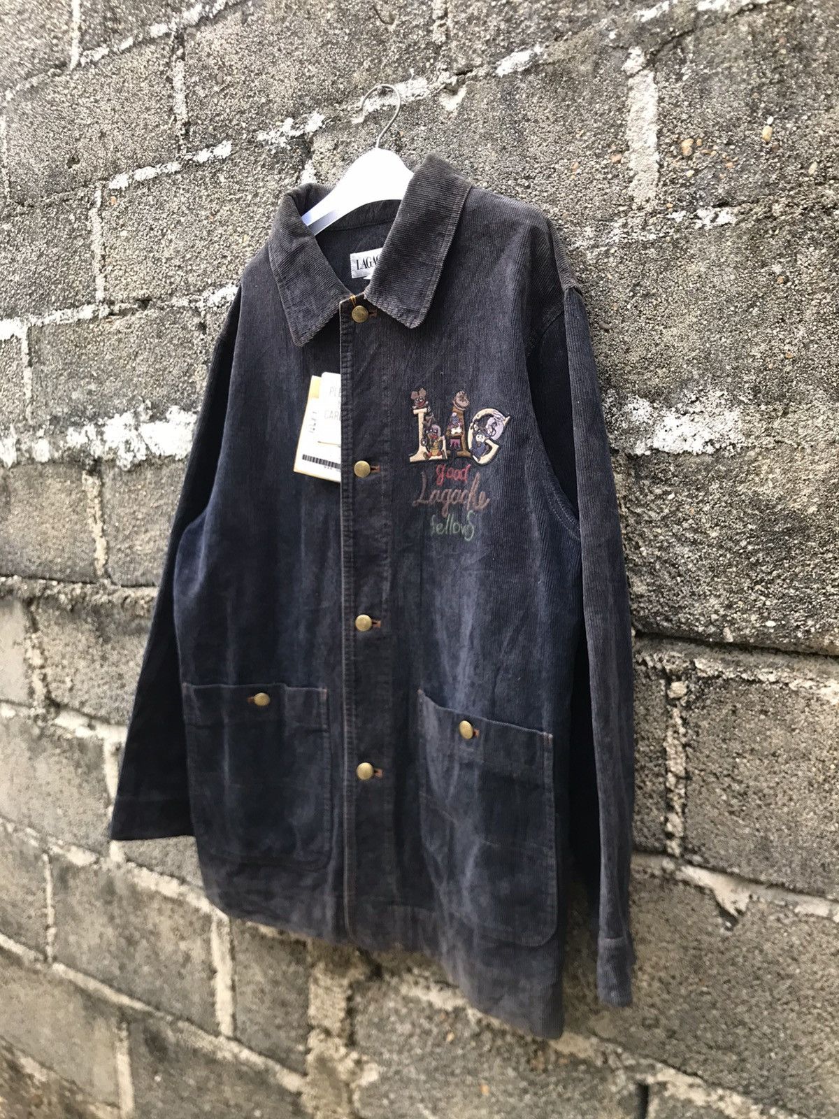 Vintage ⚡️Vintage Lagache Corduroy Indigo Chore Jacket Size US L / EU 52-54 / 3 - 3 Thumbnail
