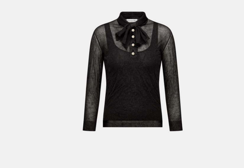 Dior o1w1db10525 354S48 Sweater with Camisole in Black Size S / US 4 / IT 40 - 1 Thumbnail