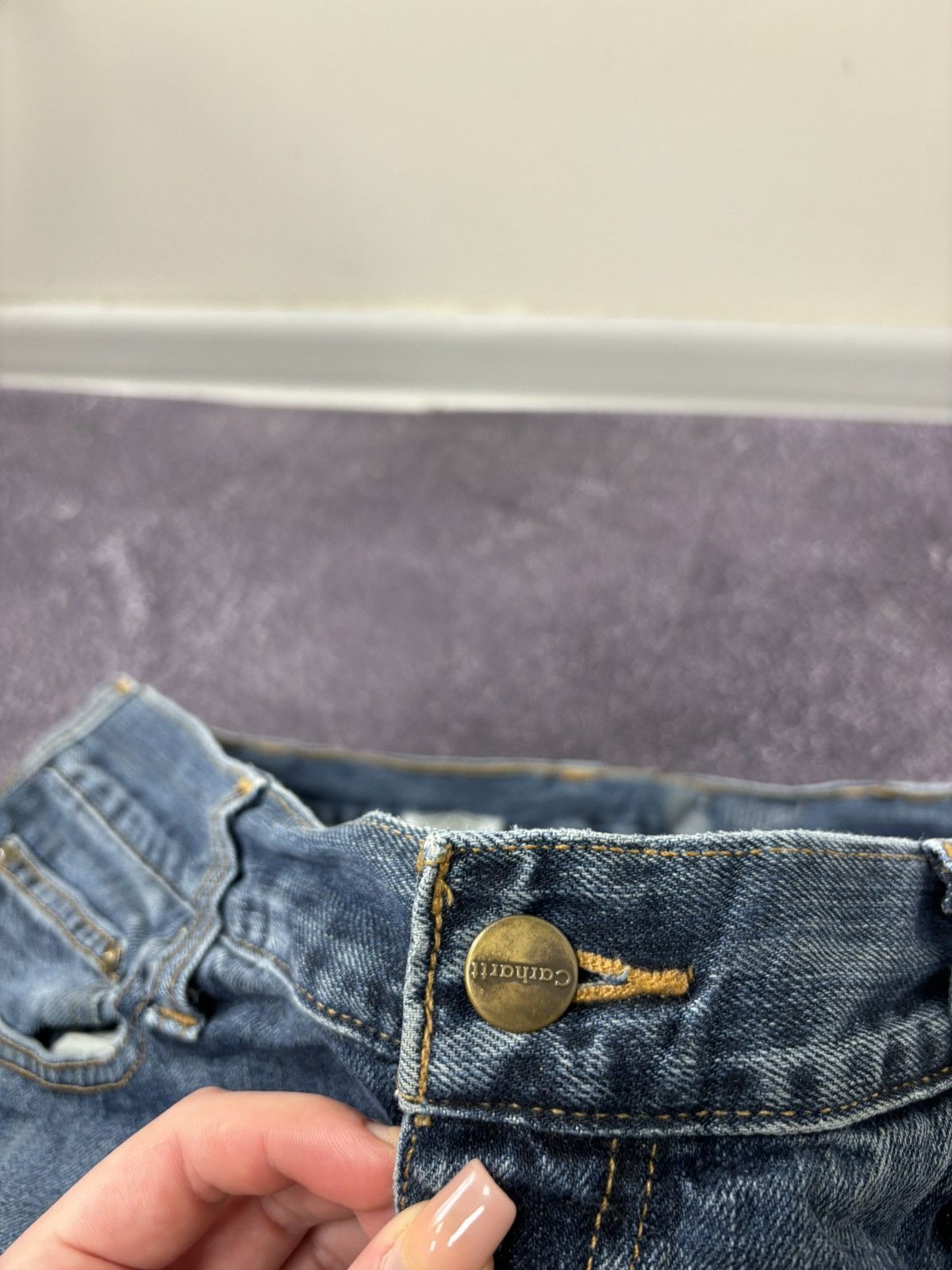 Carhartt Vintage Carhartt Blue Work Denim Relaxed Fit Baggy Jeans Size US 38 / EU 54 - 11 Thumbnail