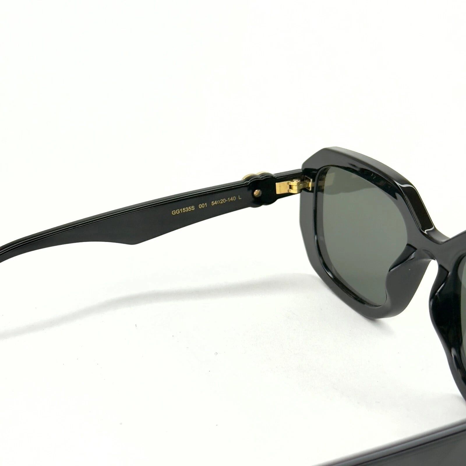 Gucci GUCCI Black 1535 Geometric Gold Gg1535S Sunglasses 001 Size ONE SIZE - 2 Thumbnail