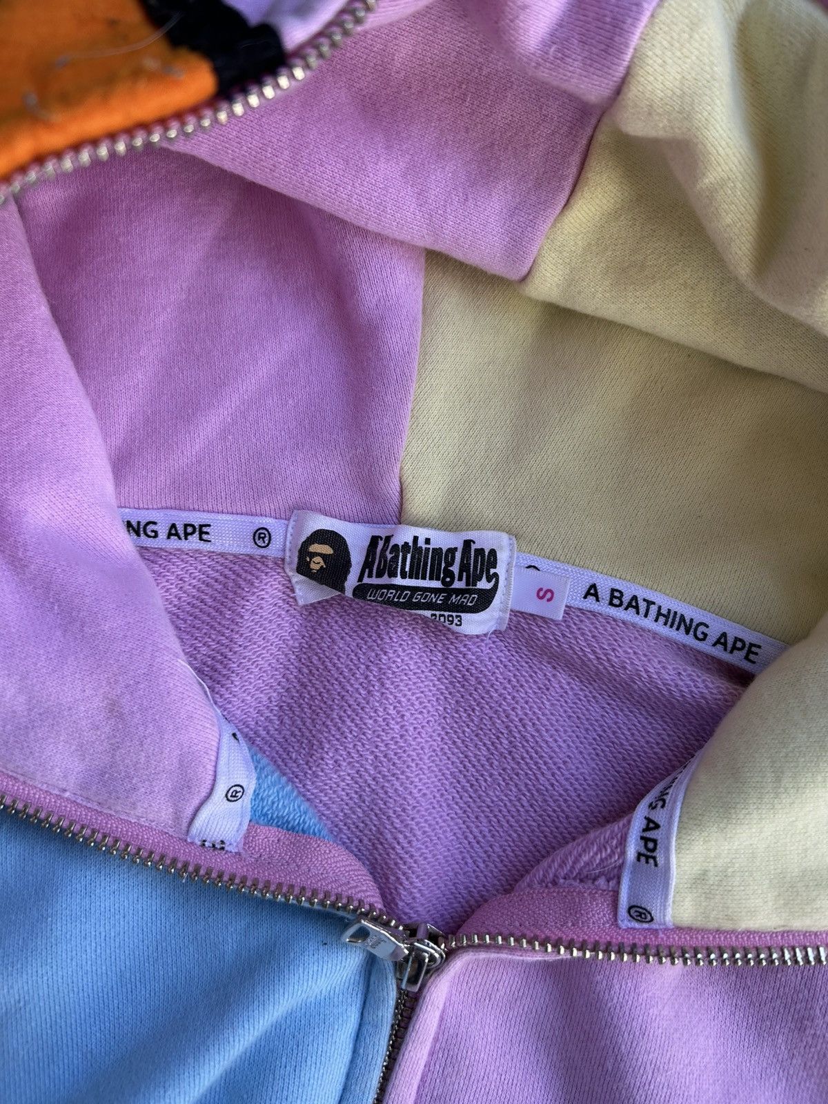 Bape BAPE Baby Milo Double Hood Multi Color Full Zip Hoodie Size S / US 4 / IT 40 - 5 Thumbnail