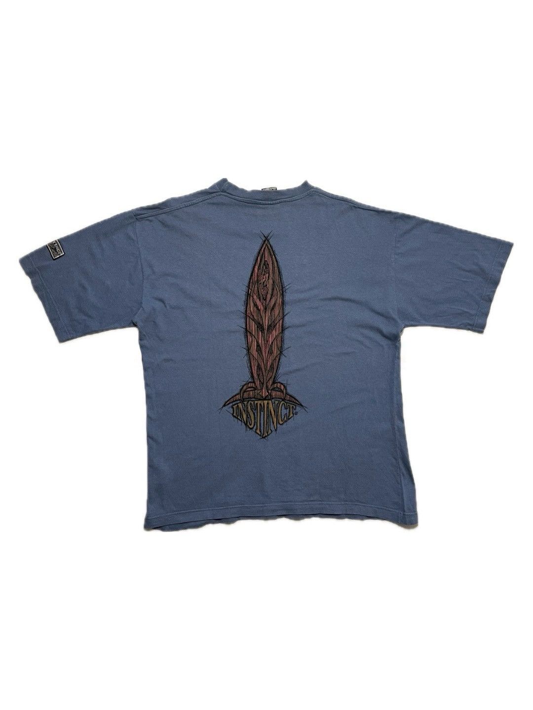 Vintage Vintage 90' Instinct Surfwear T-shirt surf style skate Size US M / EU 48-50 / 2 - 1 Thumbnail