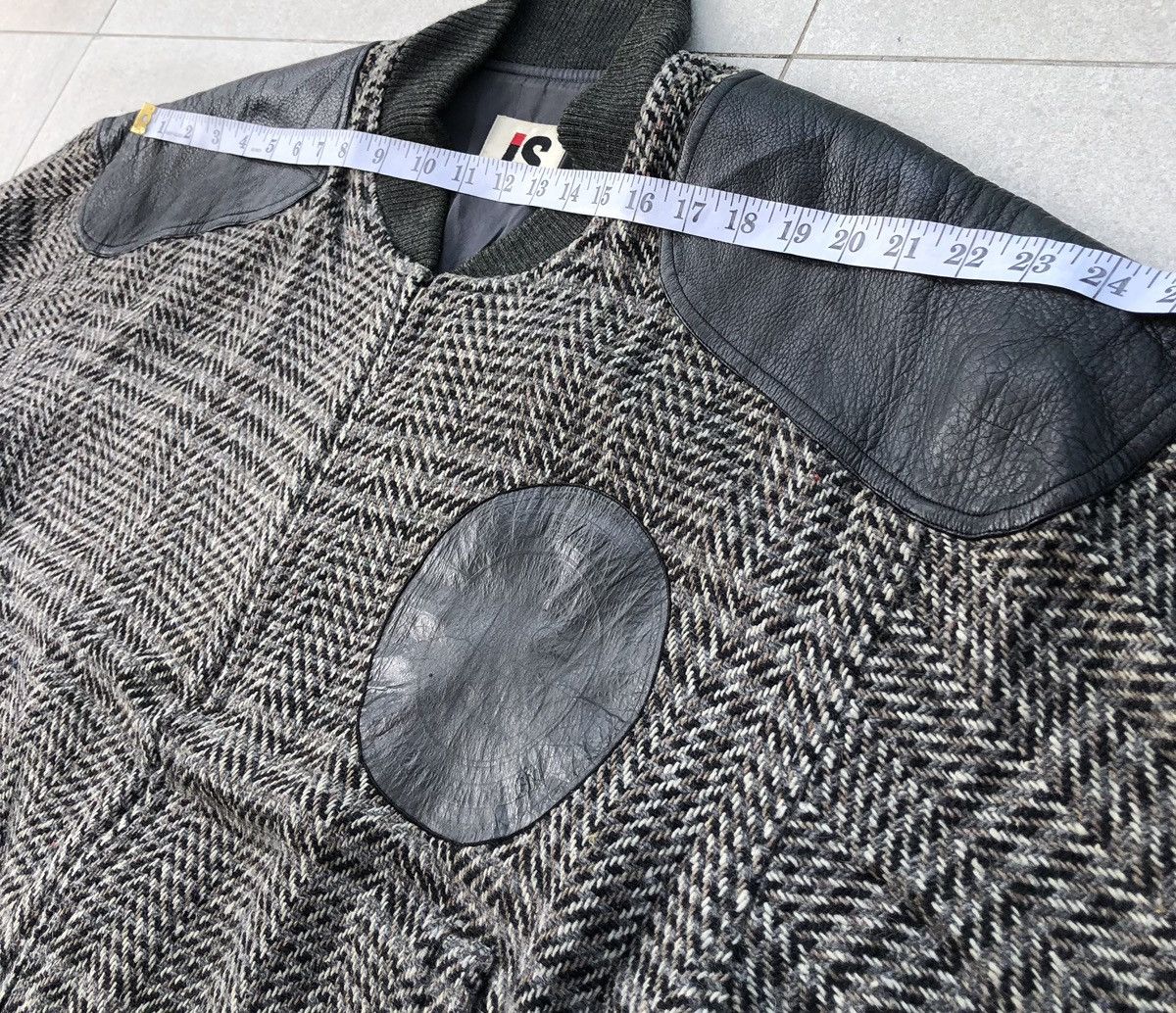 Issey Miyake Issey Miyake 1980's Logo Patch Leather Plaid Bomber Jacket Size US M / EU 48-50 / 2 - 25 Thumbnail
